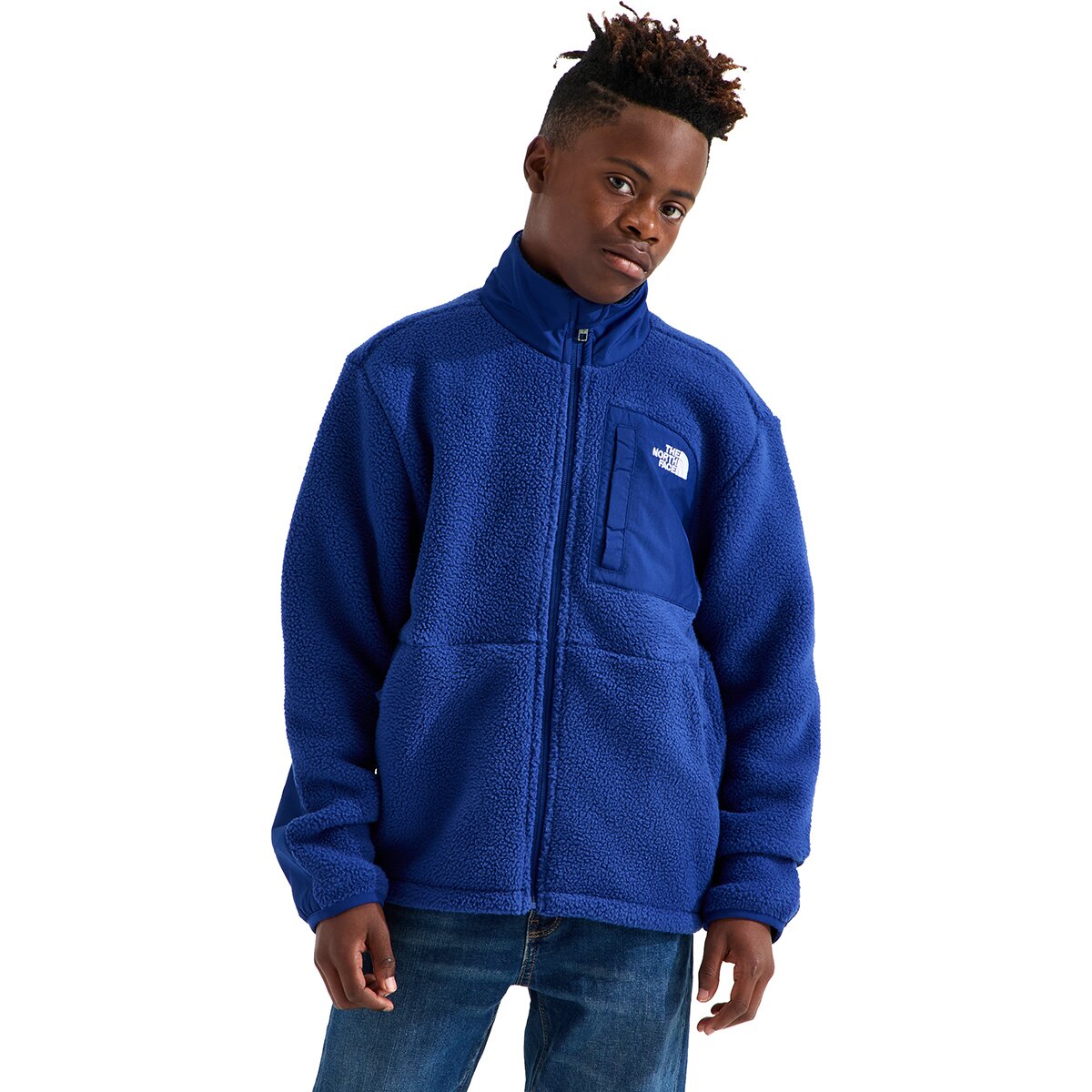 Image of The North Face Yumiori Off Peak Full-Zip Jacket - Boys' Bold Blue, S