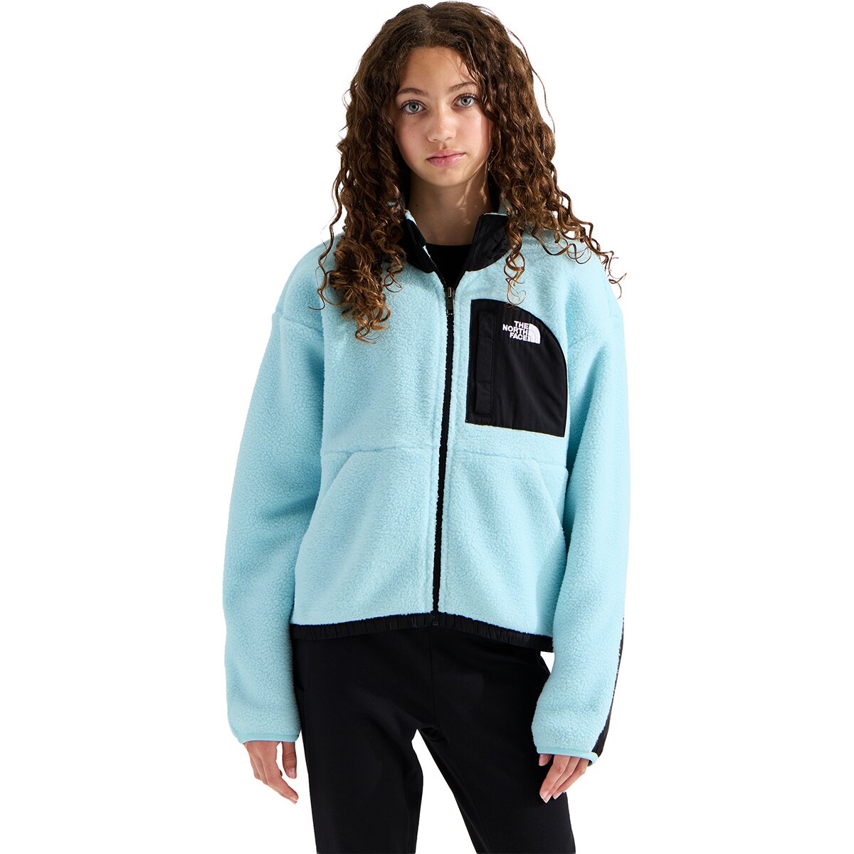 Image of The North Face Yumiori Off Peak Full-Zip Jacket - Girls' Glacier/TNF Black, M