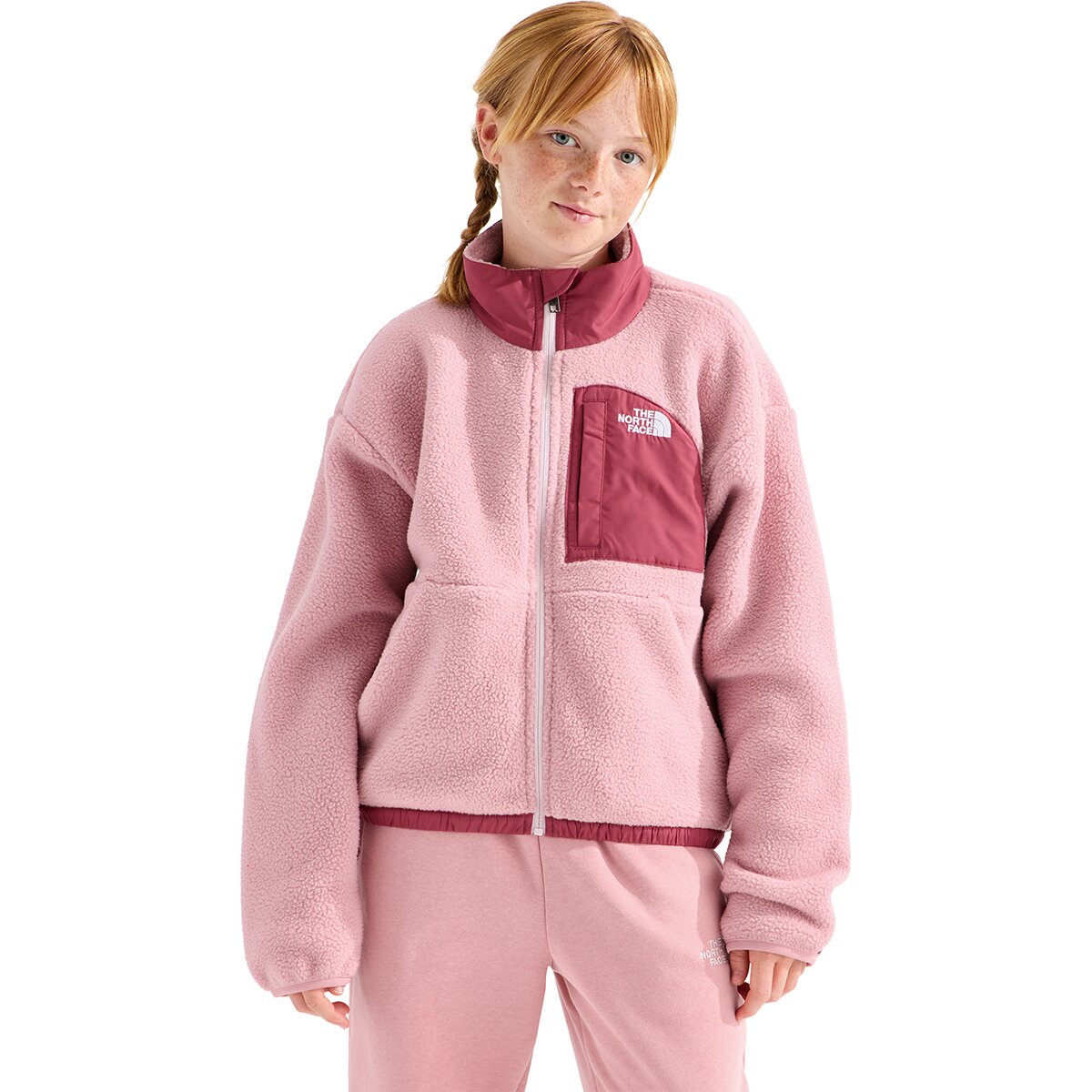 Image of The North Face Yumiori Off Peak Full-Zip Jacket - Girls' Primrose/Fermented Clay, XL