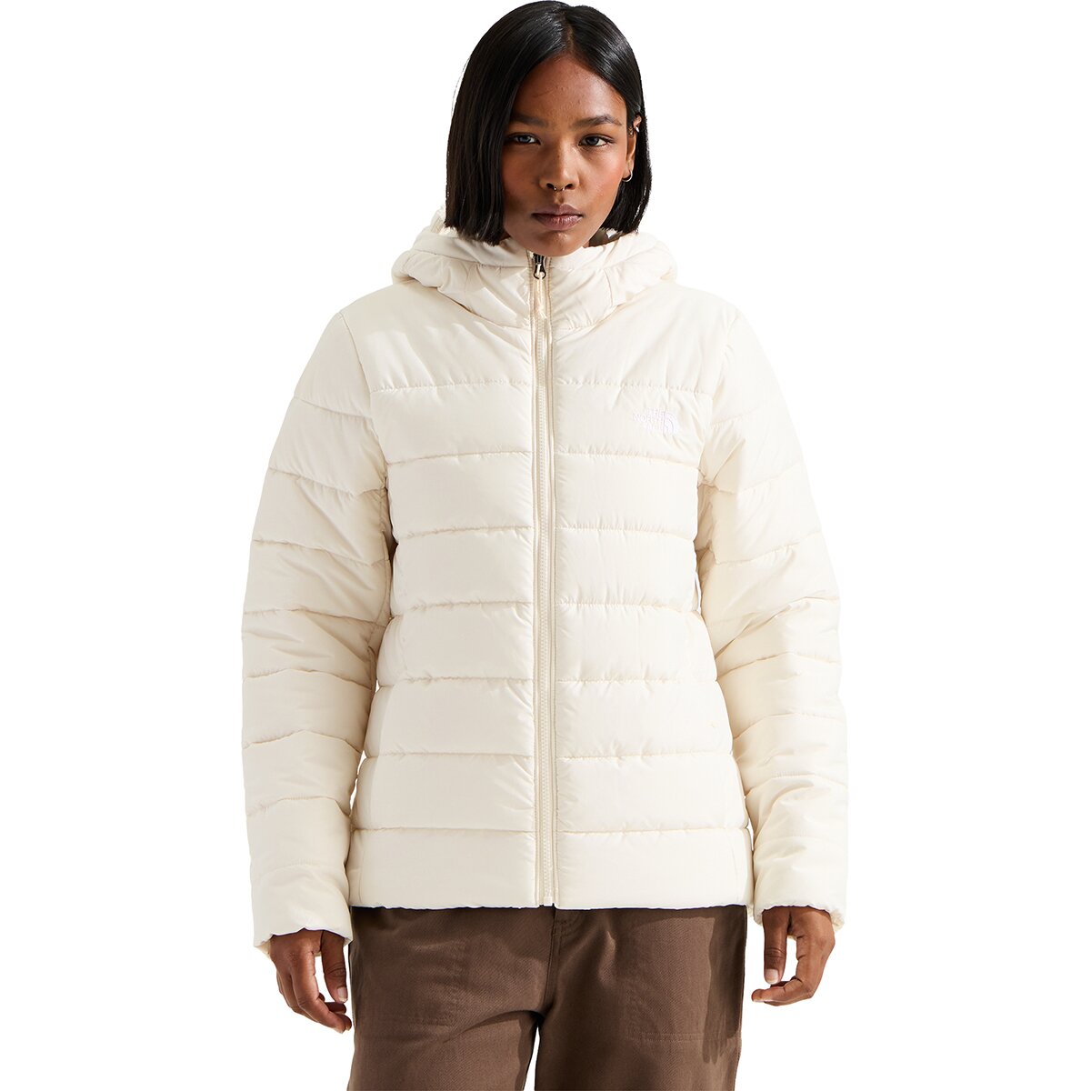 Image of The North Face Aconcagua Hooded Jacket - Women's White Dune, M