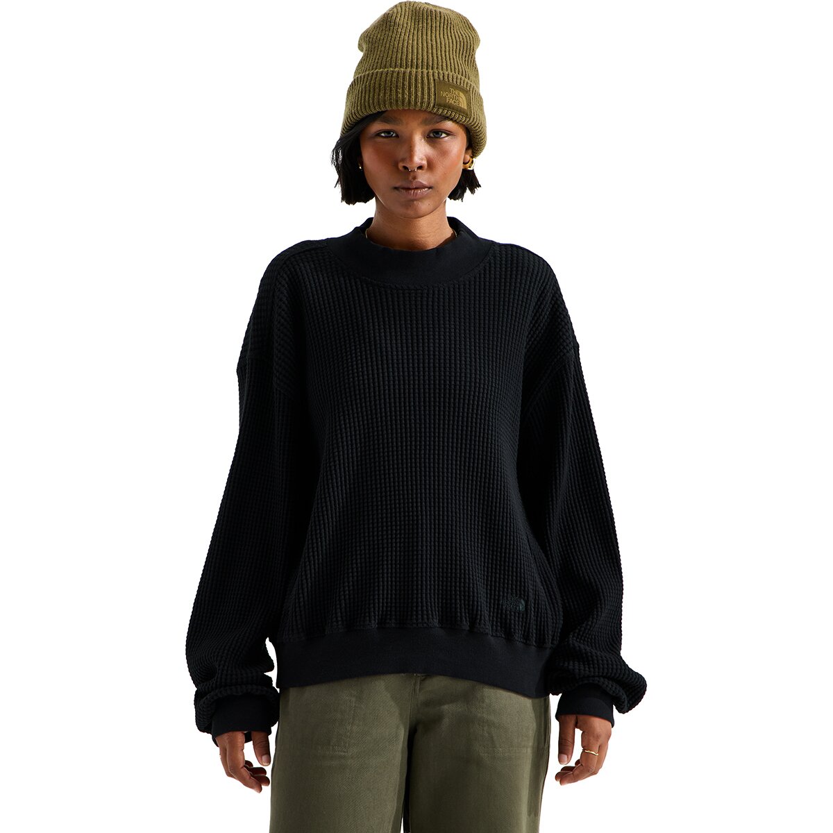 Image of The North Face Chabot 2.0 Mock-Neck Sweatshirt - Women's TNF Black, XL