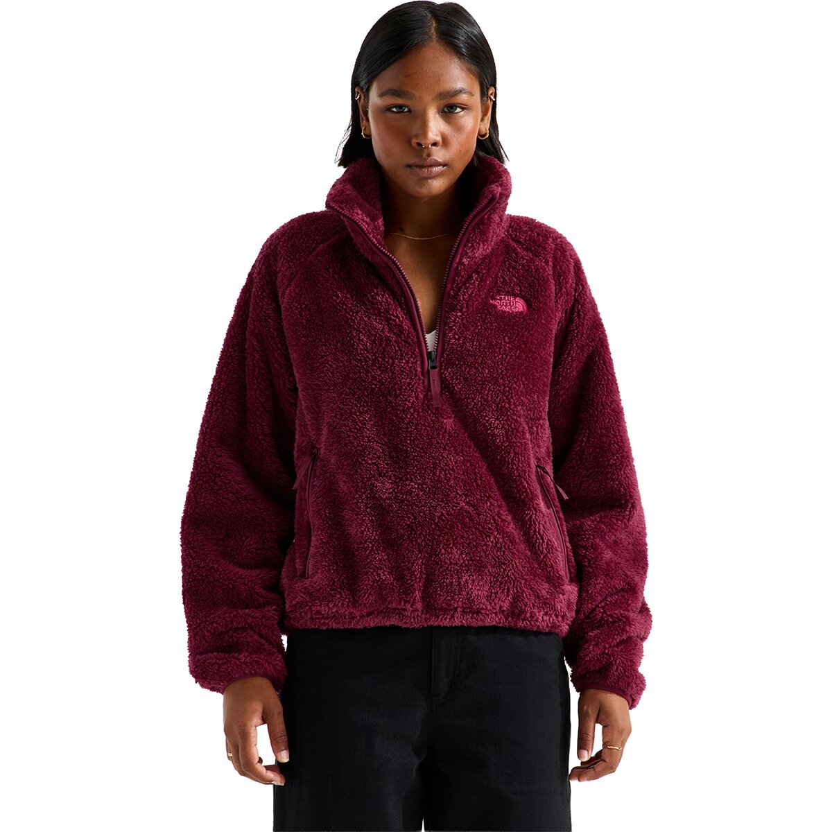Image of The North Face Osito Evolve 1/2-Zip Jacket - Women's Burgundy Crush, XXL