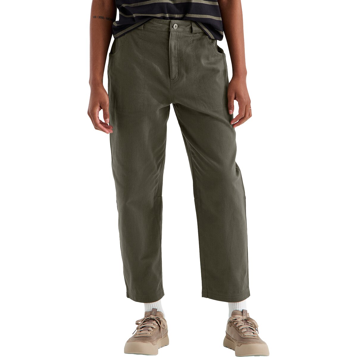 Image of The North Face Pinecrest Heavy Barrel-Leg Pant - Women's New Taupe Green, 8/Reg