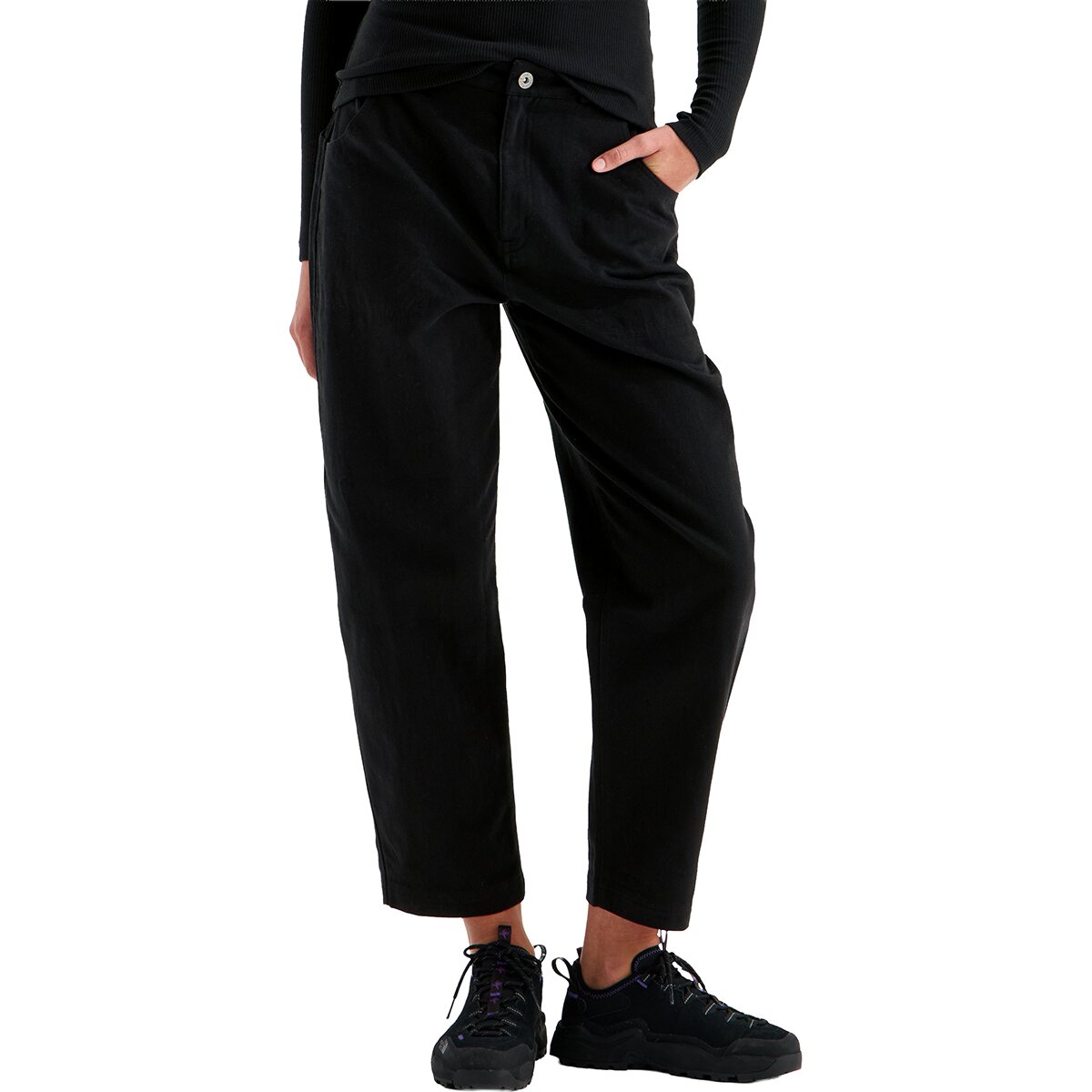 Image of The North Face Pinecrest Heavy Barrel-Leg Pant - Women's TNF Black, 10/Reg