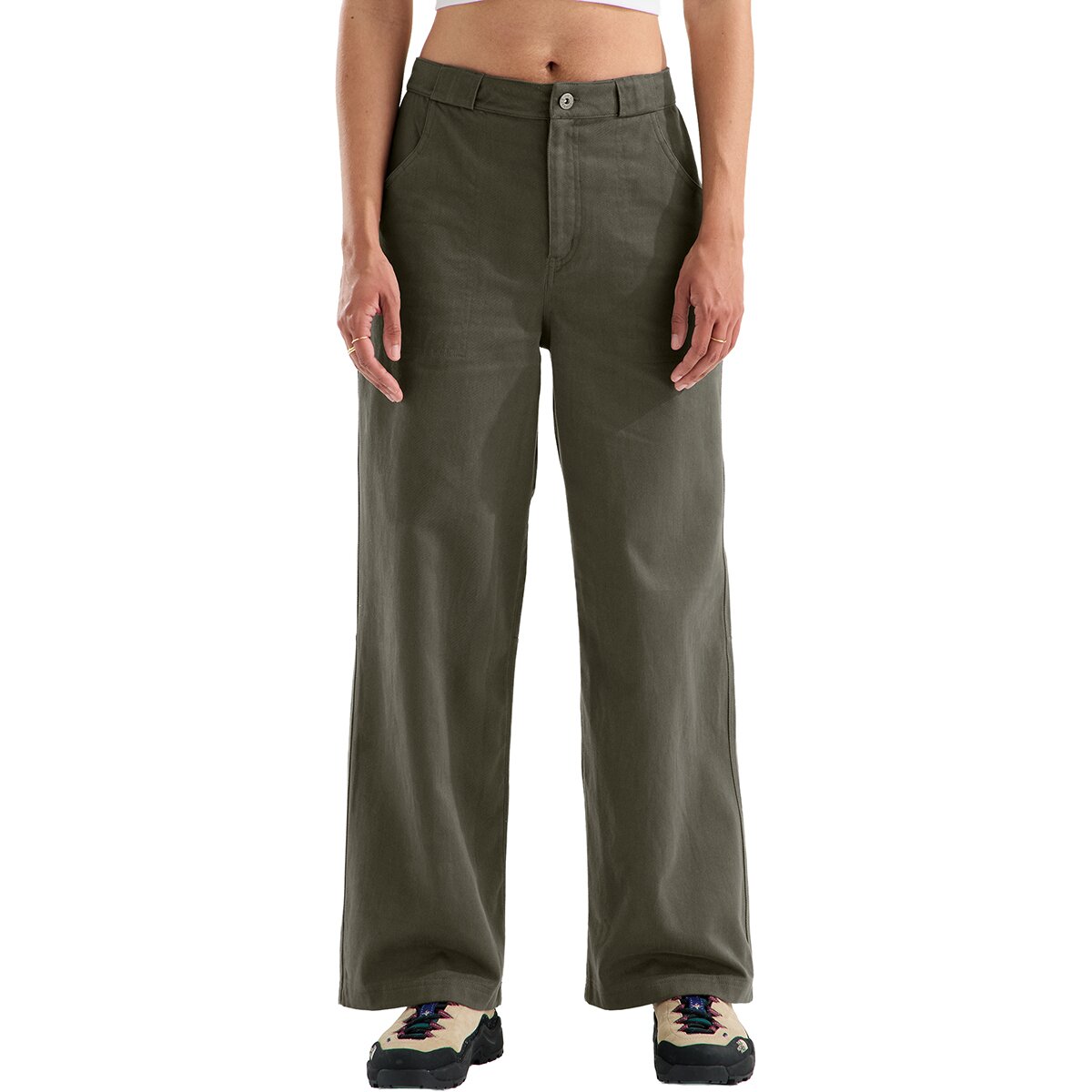 Image of The North Face Pinecrest Wide-Leg Pant - Women's New Taupe Green, 4/Reg