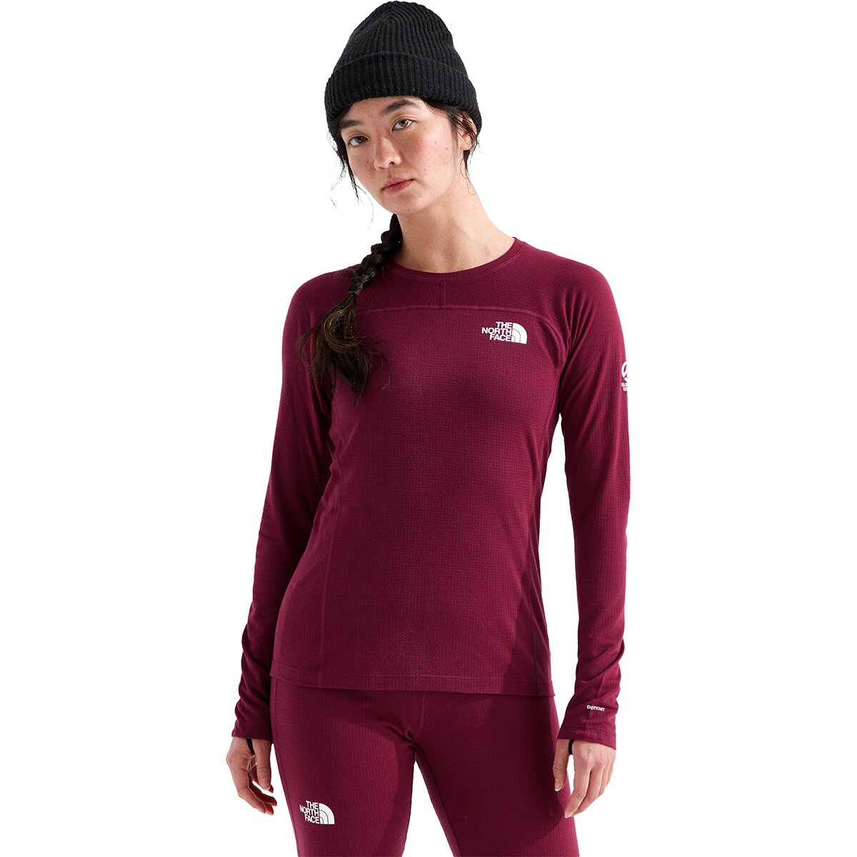 Image of The North Face Summit Pro Baselayer Crew Top - Women's Burgundy Crush, XL