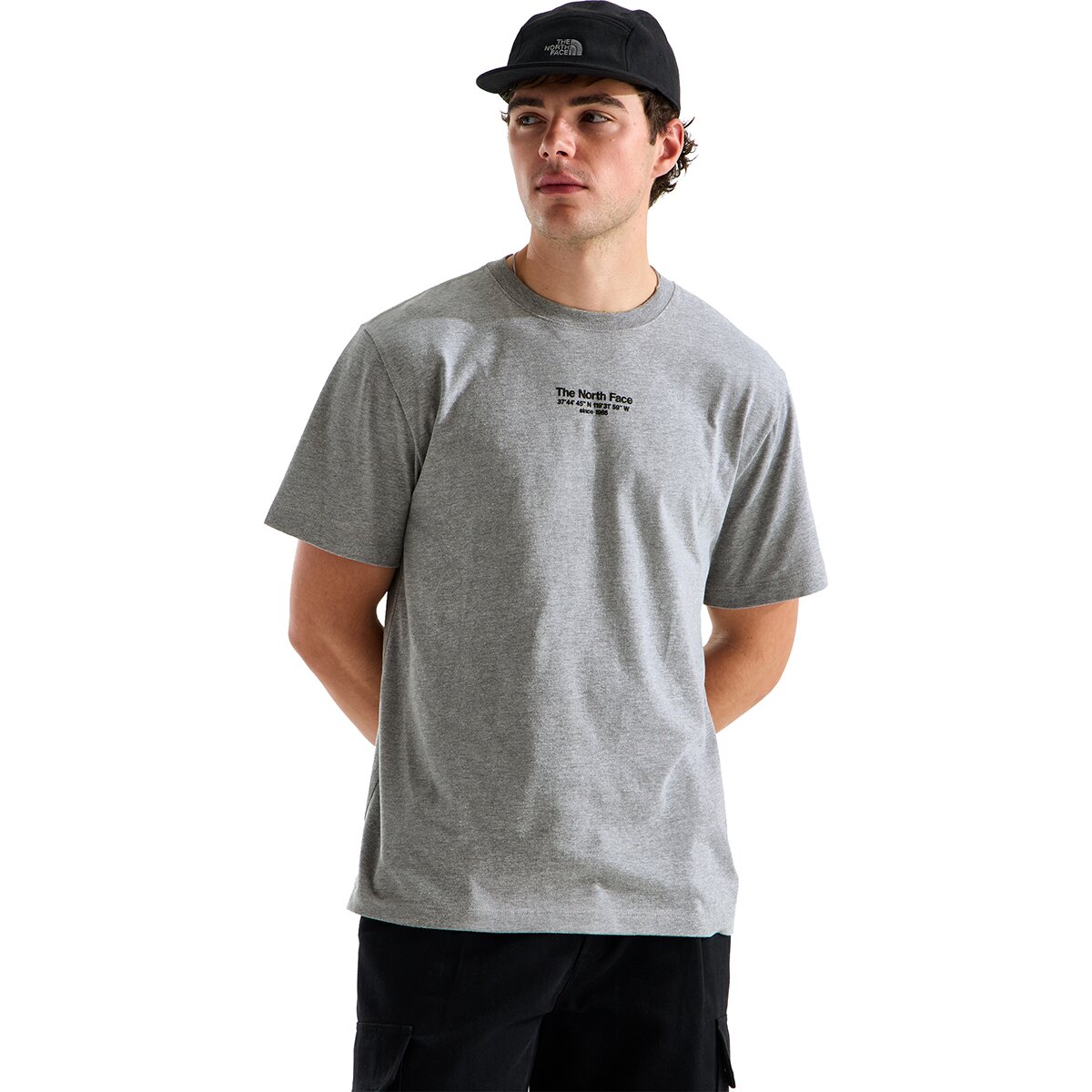 Image of The North Face AXYS Short-Sleeve T-Shirt - Men's TNF Pale Grey Heather, S