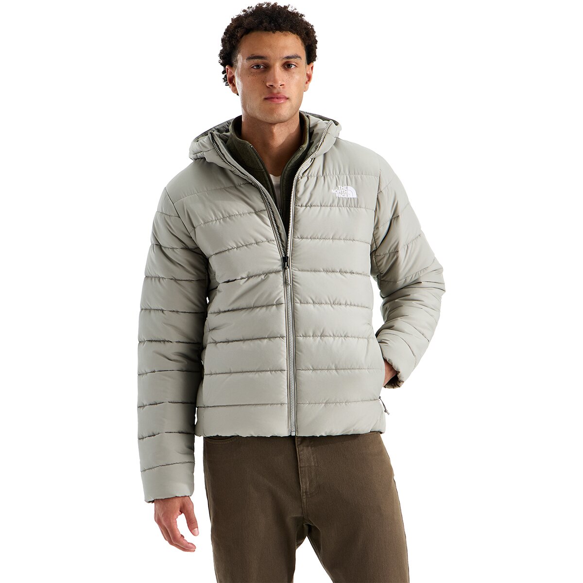 Image of The North Face Aconcagua Hooded Jacket - Men's Stone Slab, L