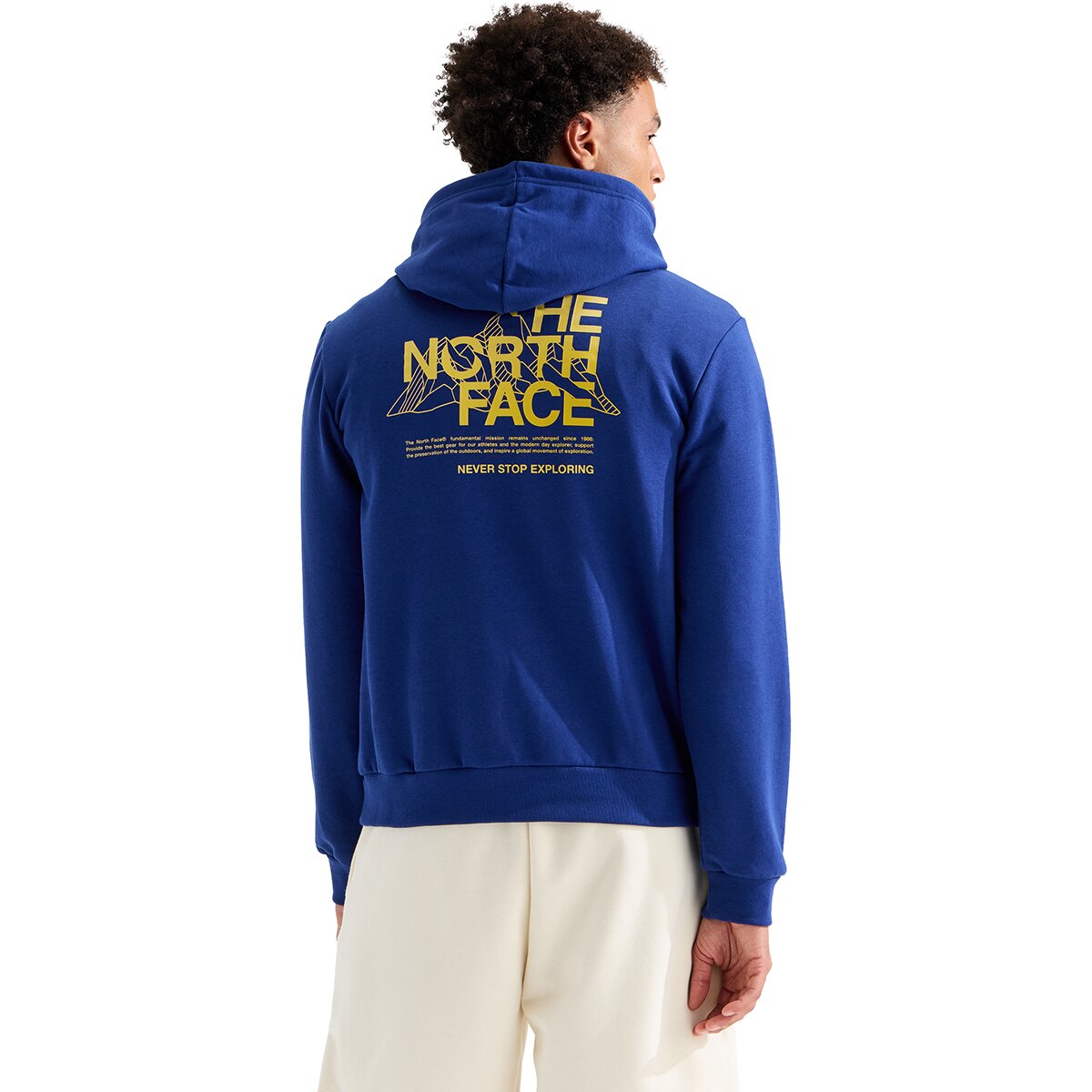 Image of The North Face Evolution Mountain Sketch Regular Hoodie - Men's Bold Blue, XL