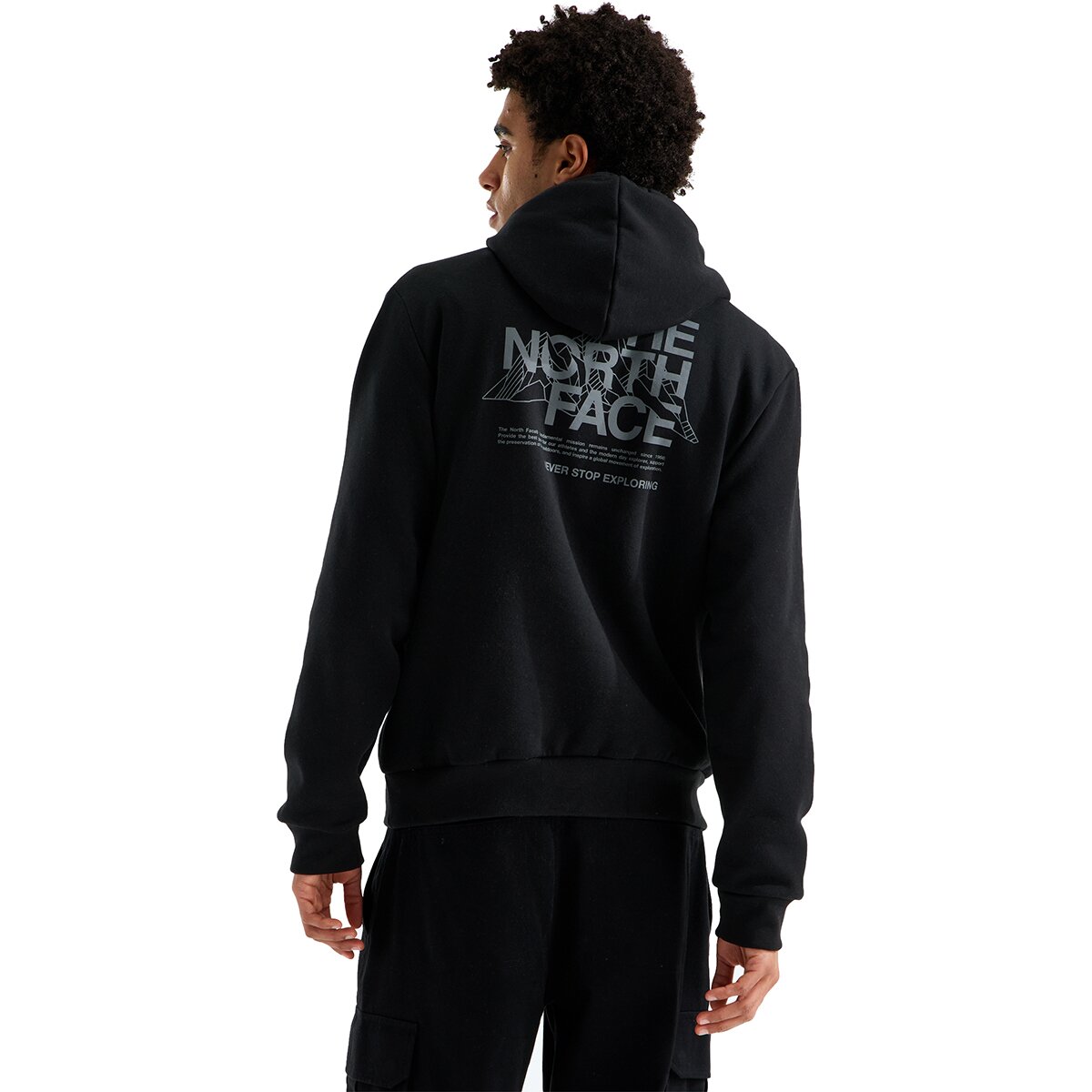 Image of The North Face Evolution Mountain Sketch Regular Hoodie - Men's TNF Black, L