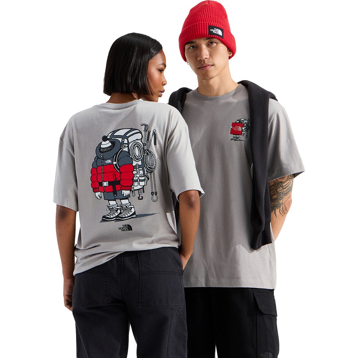 Image of The North Face Gear Up Get Out Relaxed Short-Sleeve Graphic T-Shirt Stone Slab, S