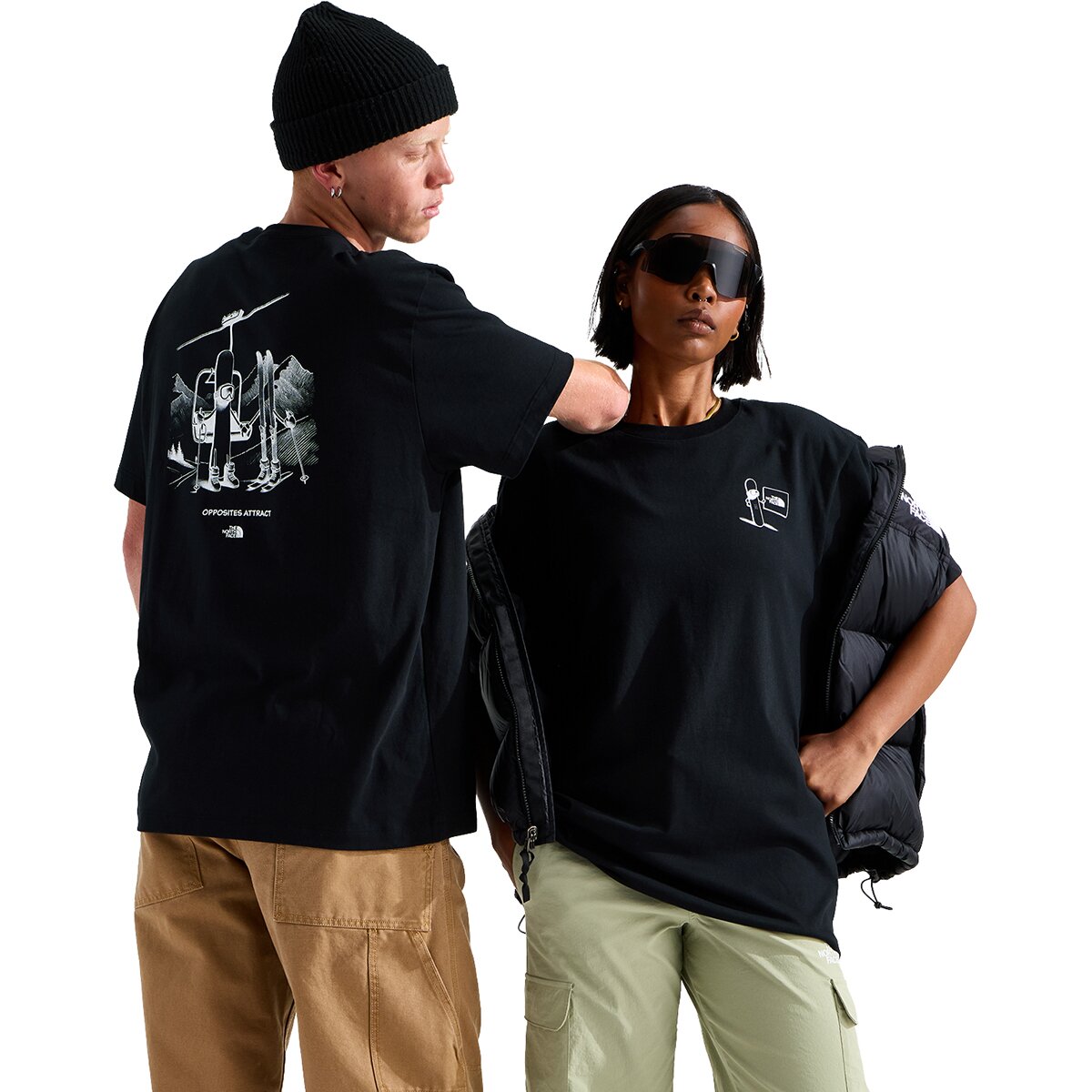 Image of The North Face Opposites Attract Relaxed Short-Sleeve Graphic T-Shirt TNF Black, XXL