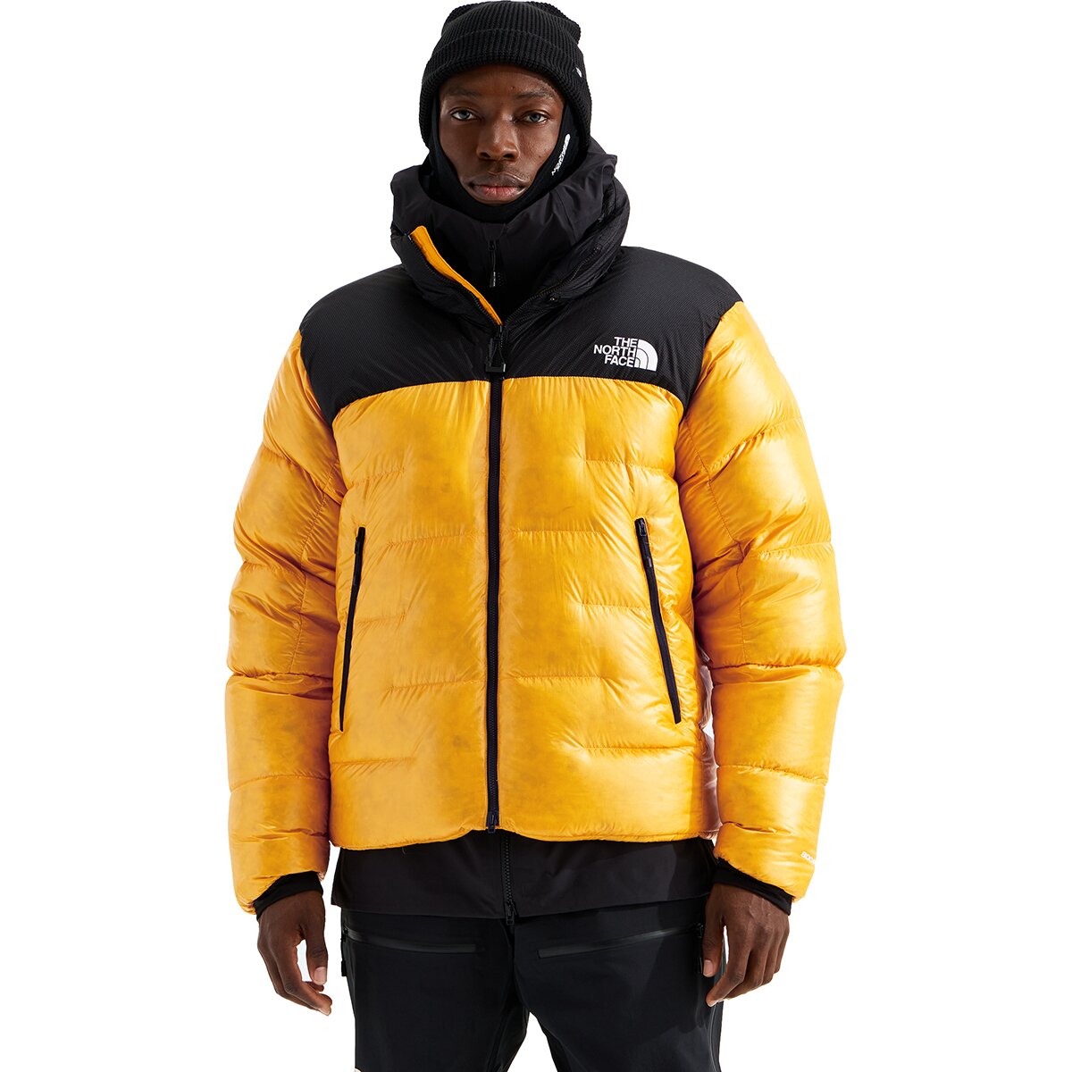 Image of The North Face Summit Nuptse Jacket - Men's Summit Gold/TNF Black, XXL