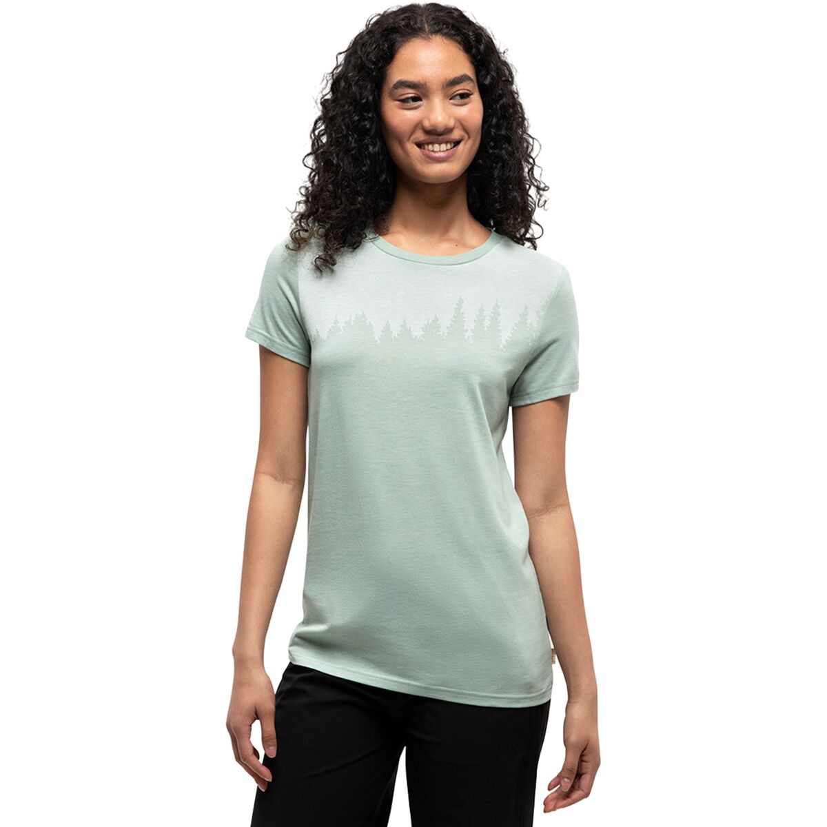 Image of Tentree Juniper T-Shirt - Women's Oasis Heather/White, XL