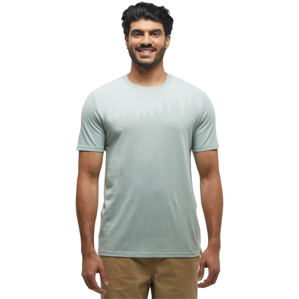 Image of Tentree Juniper T-Shirt - Men's Oasis Heather/White, S