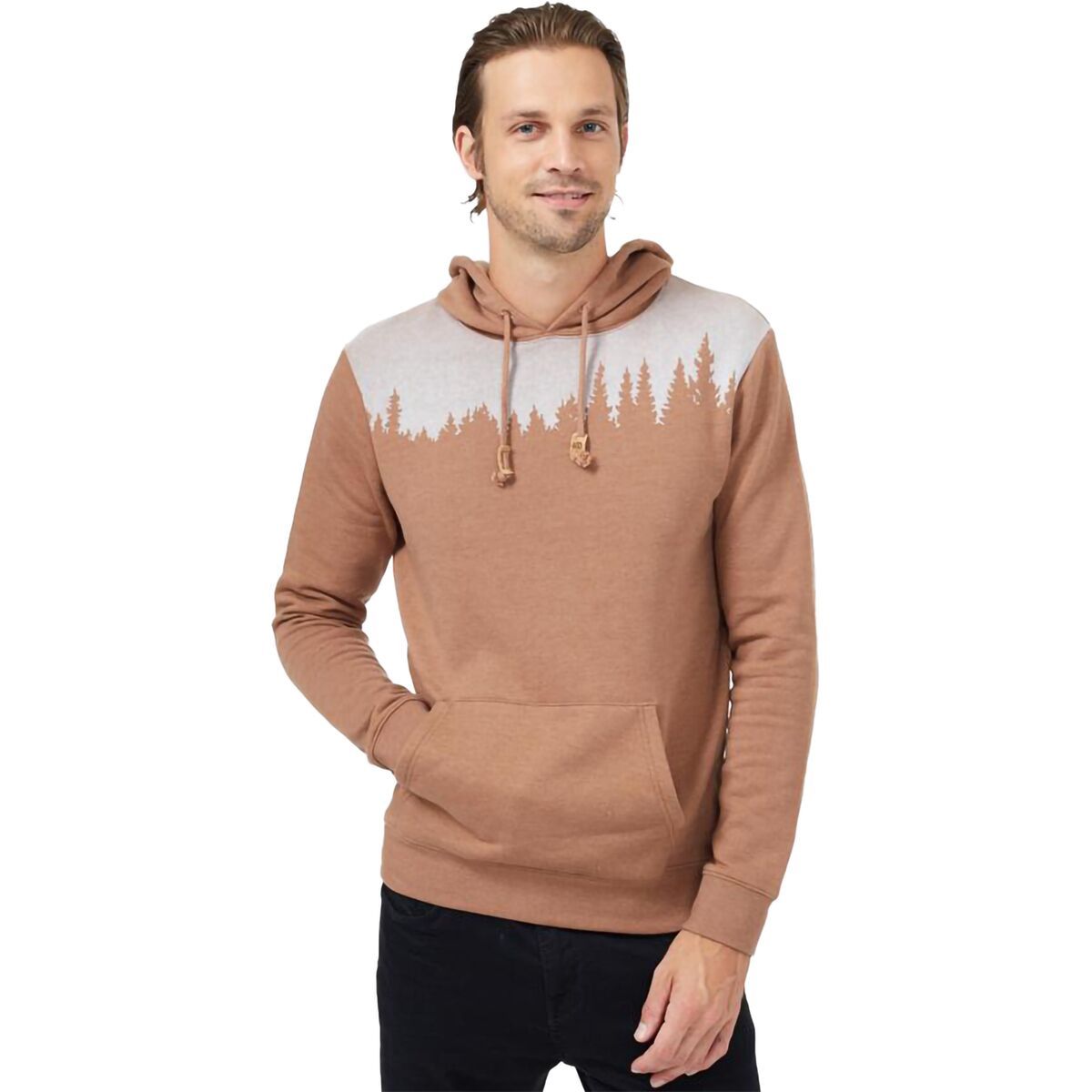 Tentree Juniper Pullover Hoodie - Men's Foxtrot Brown Heather, L