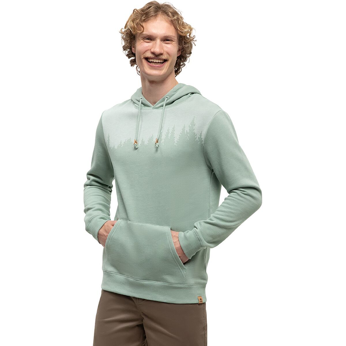 Image of Tentree Juniper Pullover Hoodie - Men's Oasis Heather/White, M