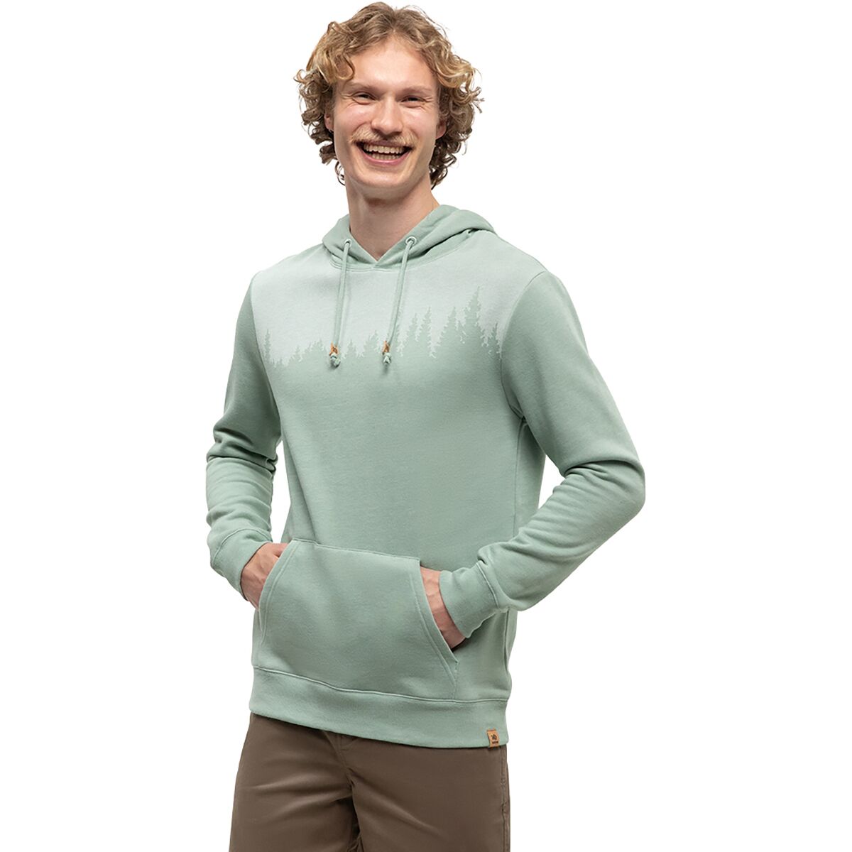 Image of Tentree Juniper Pullover Hoodie - Men's Oasis Heather/White, L