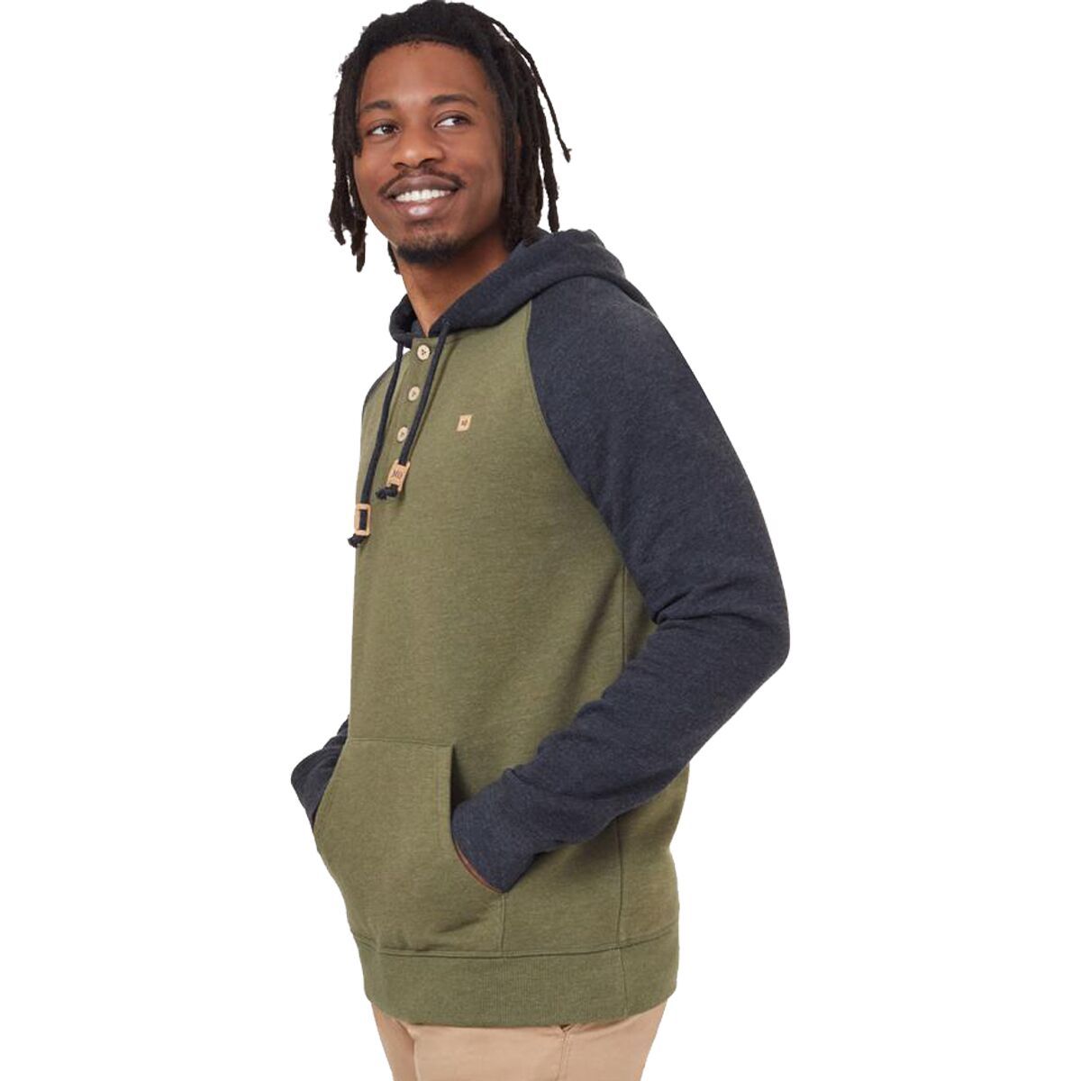 Tentree Oberon Pullover Hoodie - Men's Olive Night Green Heather, XL