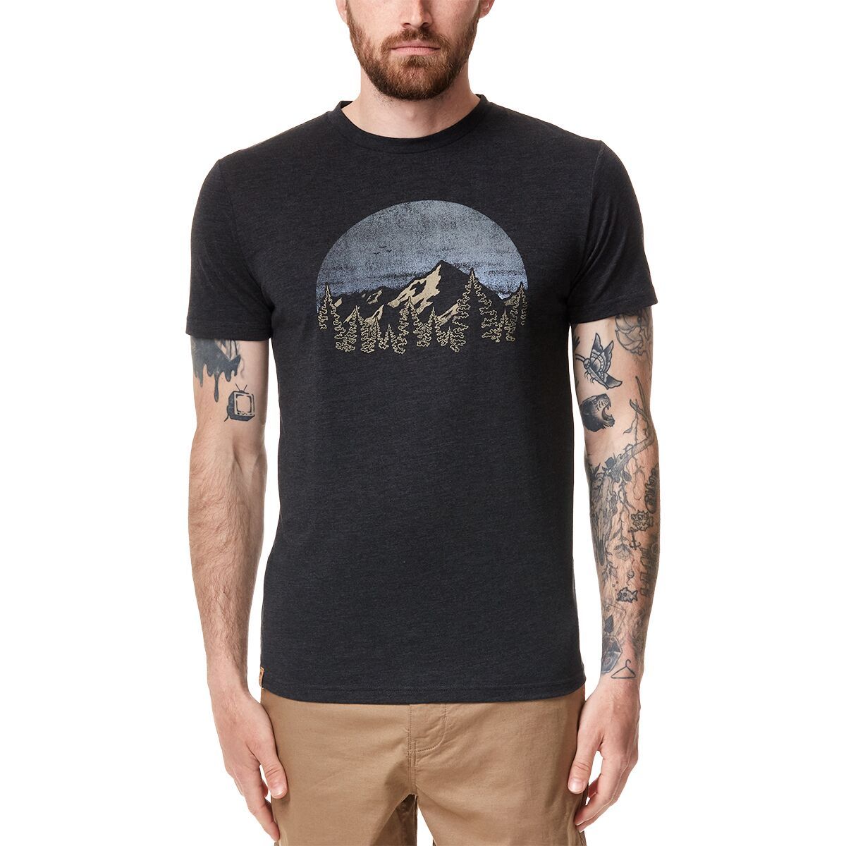 Tentree Vintage Sunset T-Shirt - Men's Meteorite Black Heather, L