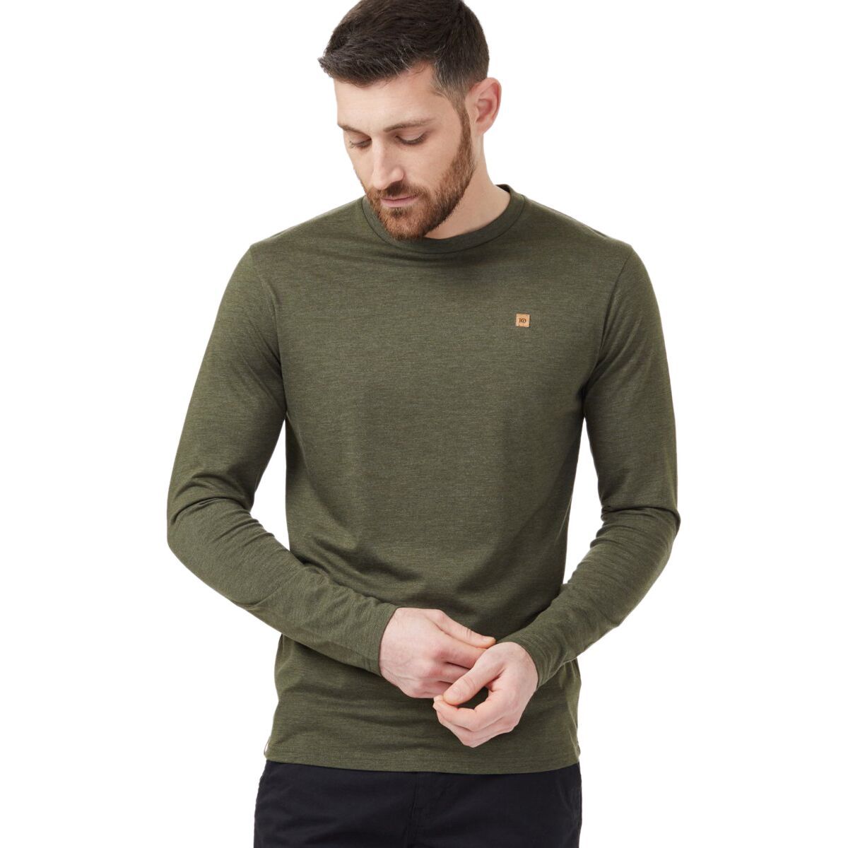 Tentree Classic Long-Sleeve Shirt - Men's Olive Night Green Heather, XXL