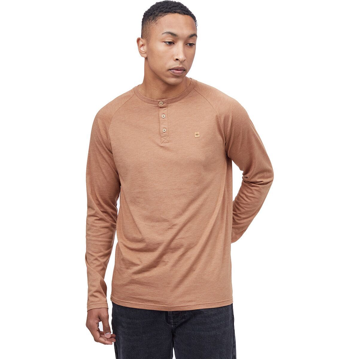 Tentree Classic Long-Sleeve Henley - Men's Foxtrot Brown Heather, XXL