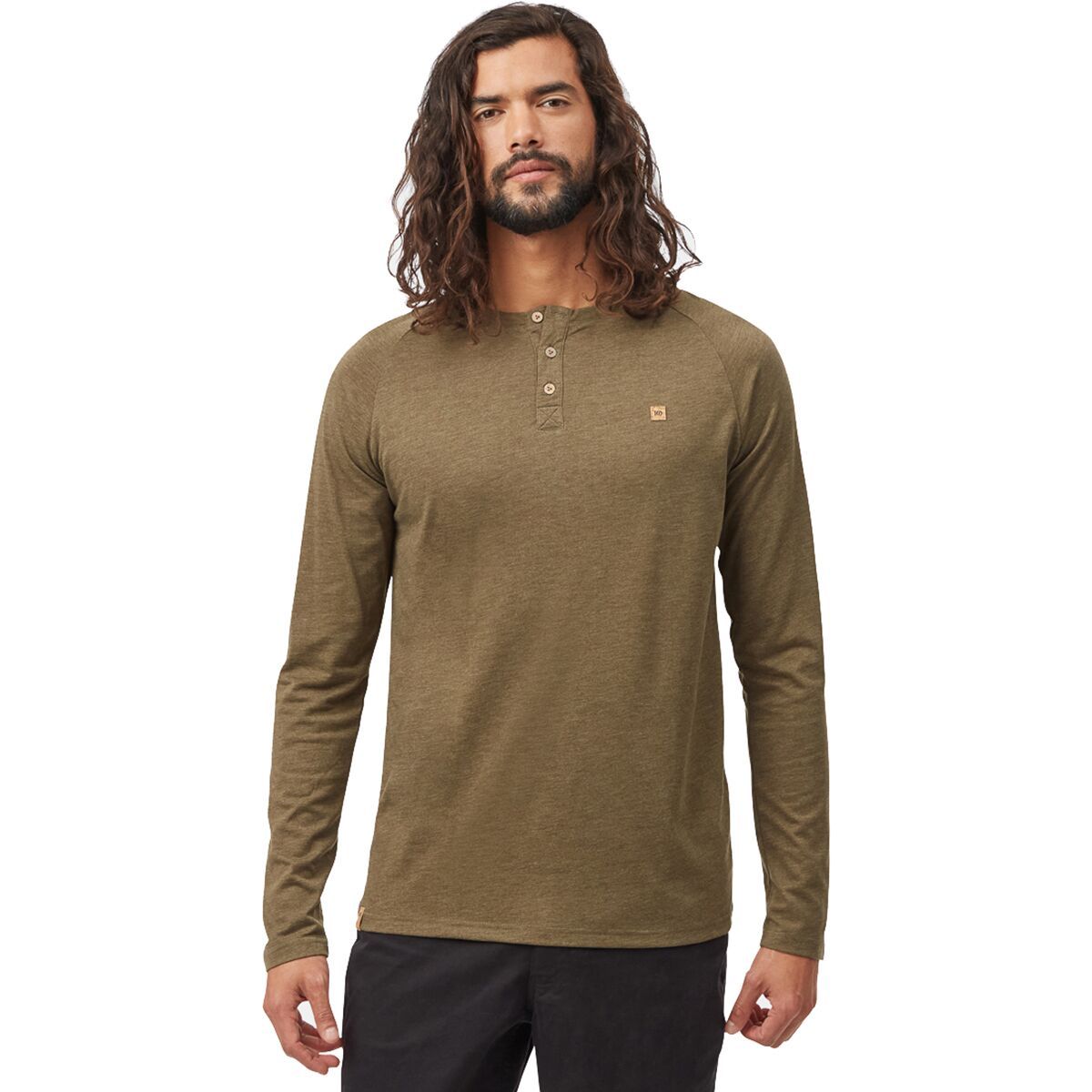 Tentree Classic Long-Sleeve Henley - Men's Uniform Green Heather, XL
