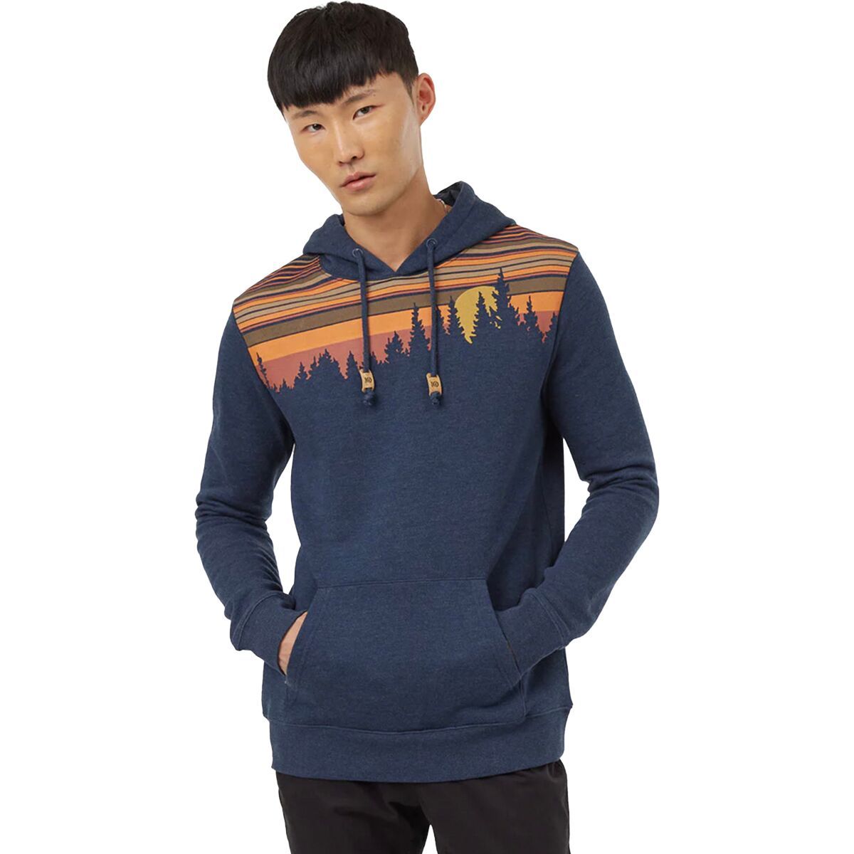 Tentree Retro Juniper Classic Hoodie - Men's Dress Blue Heather, L