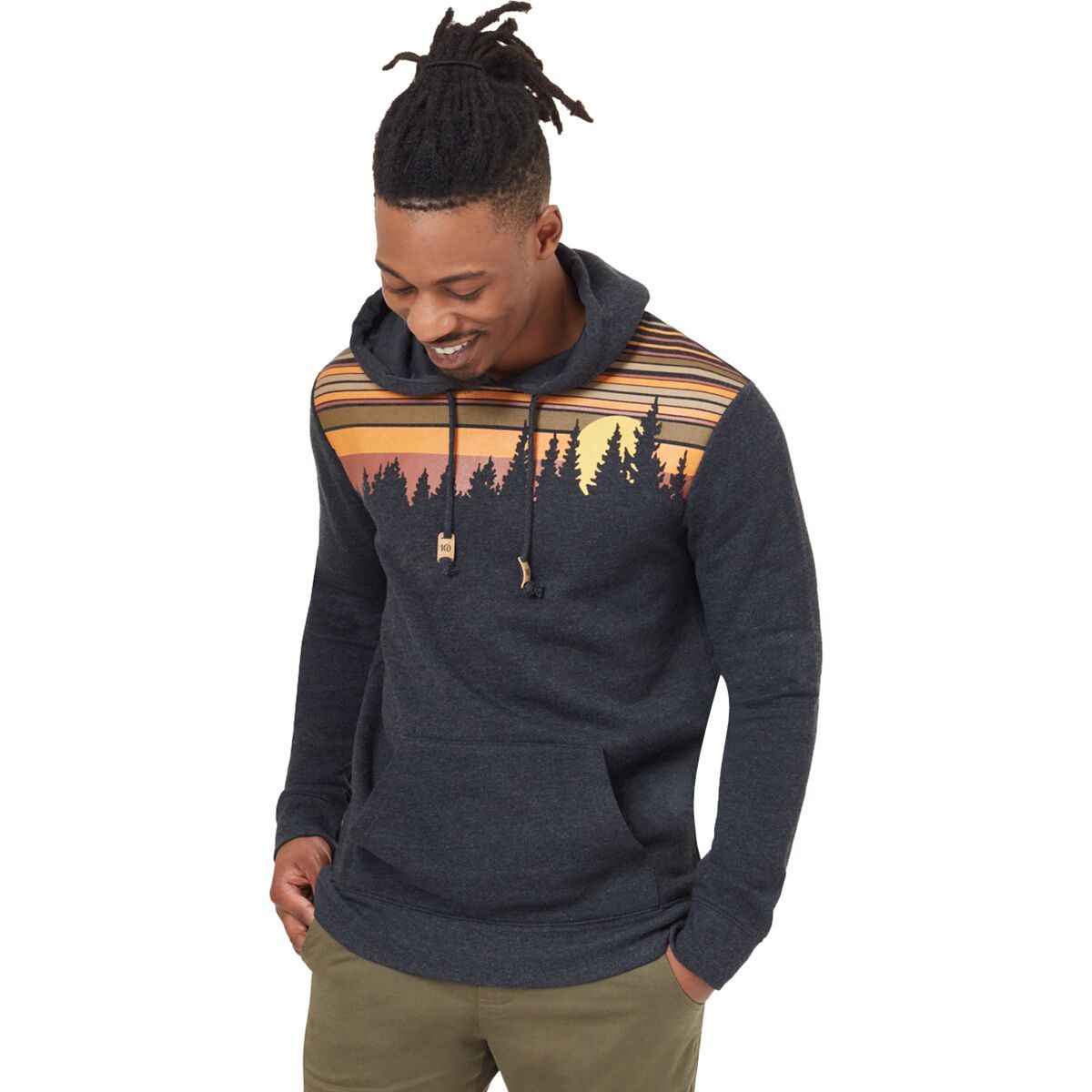 Tentree Retro Juniper Classic Hoodie - Men's Meteorite Black Heather, XL
