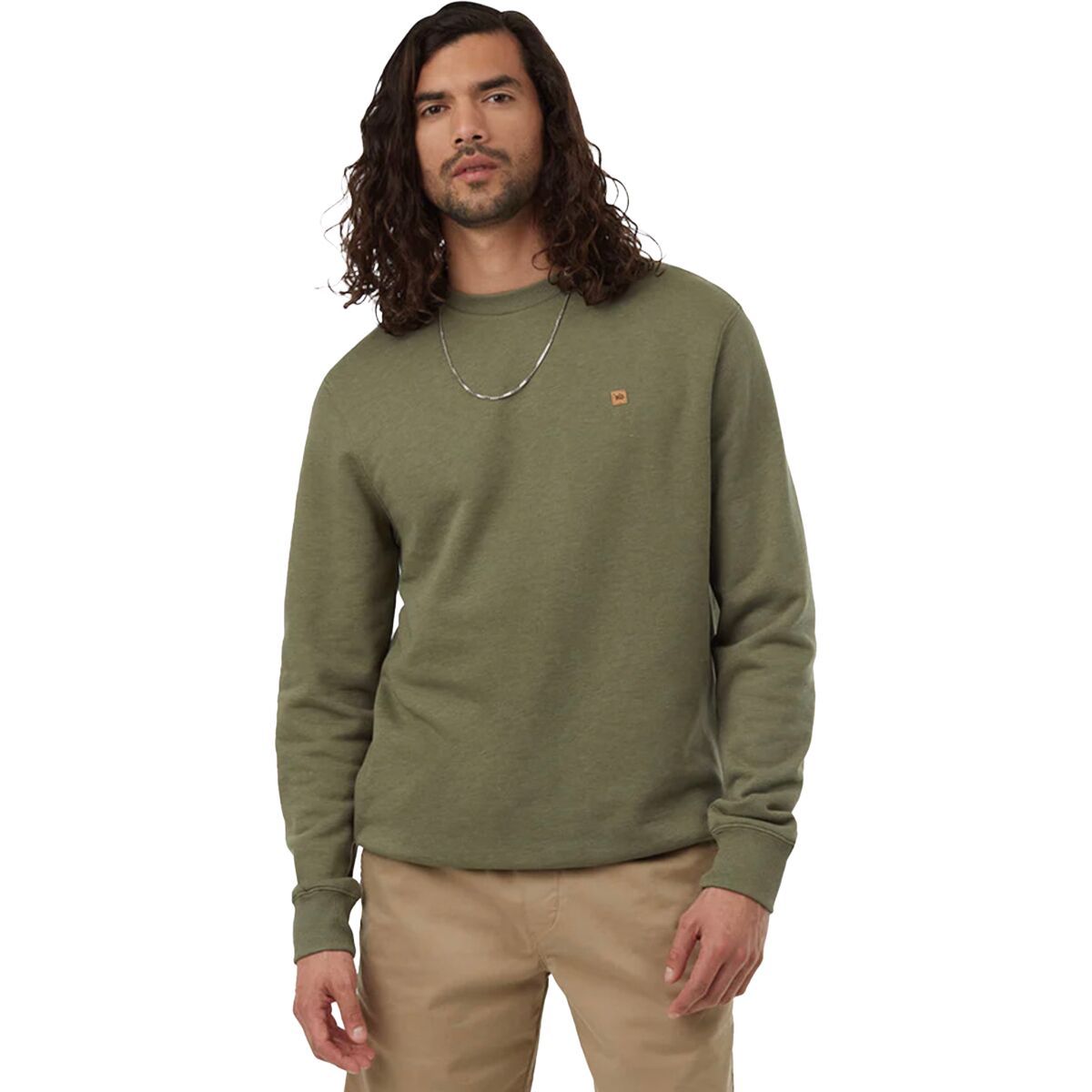 Tentree TreeFleece Classic Crew Sweatshirt - Men's Deep Lichen Green, L