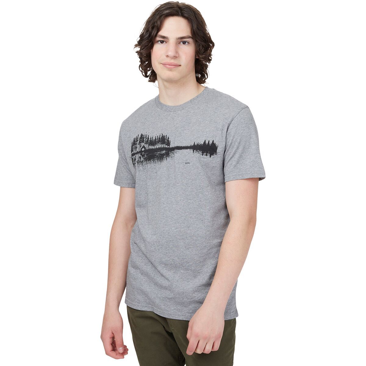 Tentree Summer Guitar T-Shirt - Men's Grey Heather, M