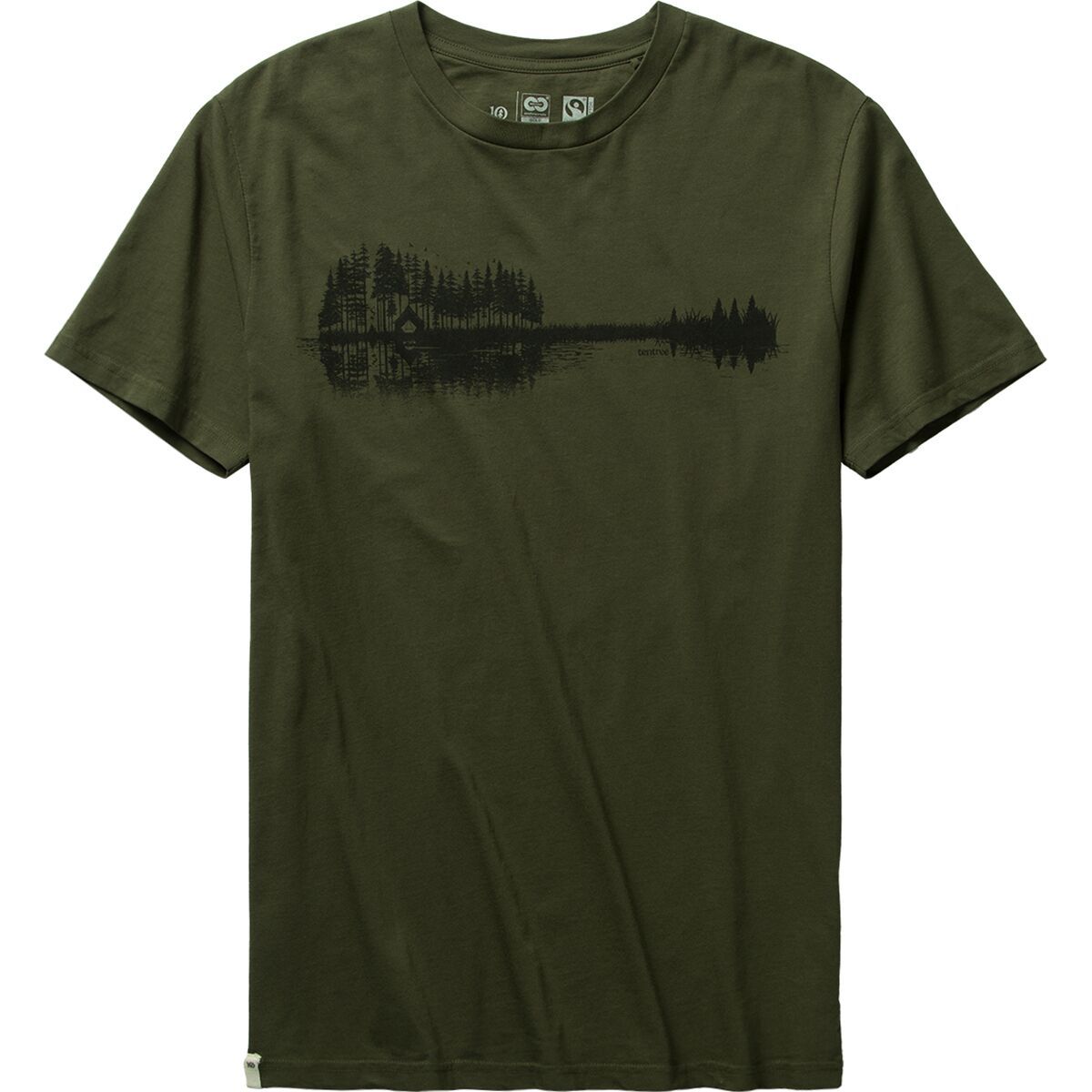 Tentree Summer Guitar T-Shirt - Men's Olive Night Green, M
