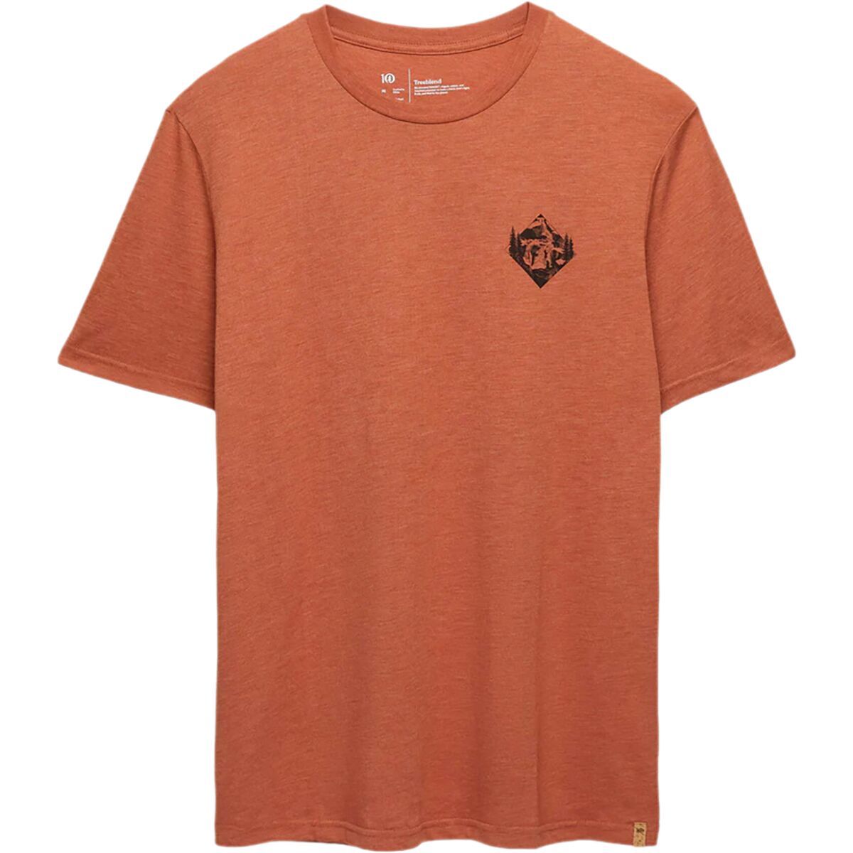 Tentree Bear Ridge T-Shirt - Men's Baked Clay Heather/Meteorite Black, L