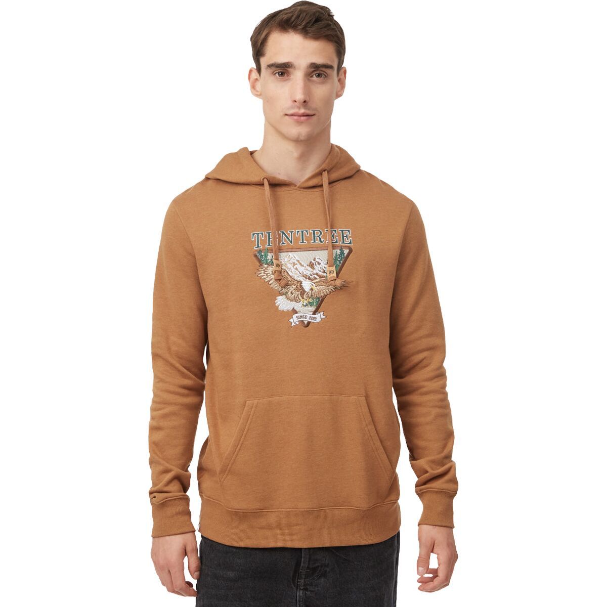 Tentree Cabin Crest Hoodie - Men's Foxtrot Brown, XL
