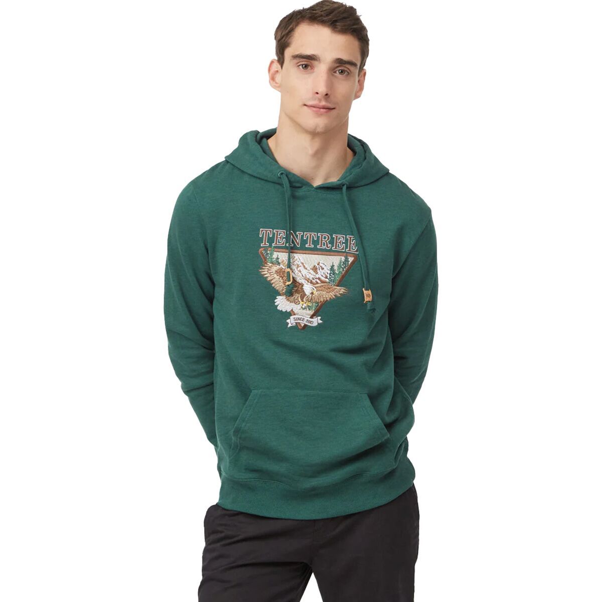 Tentree Cabin Crest Hoodie - Men's Hunter Green, M