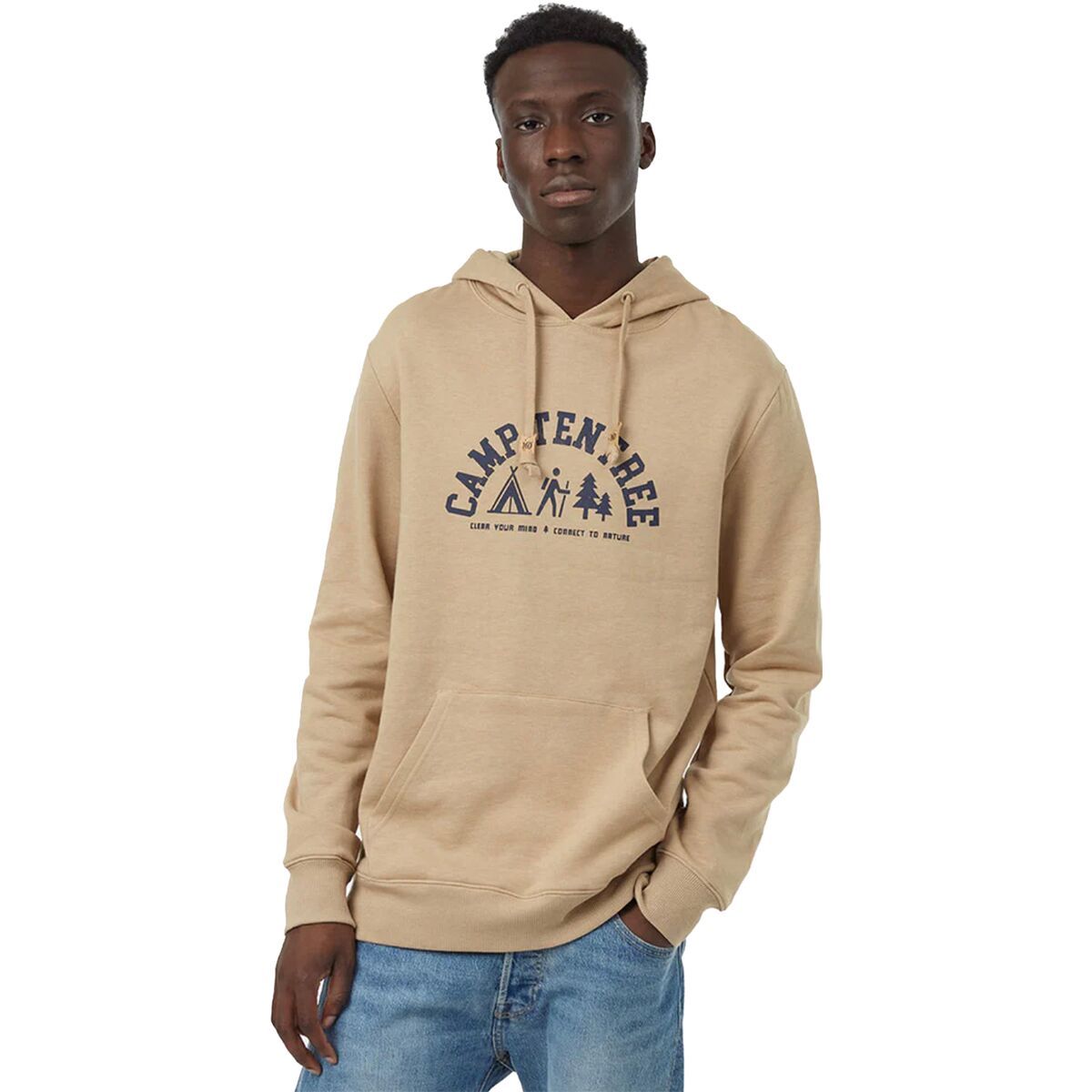 Tentree Camp Tentree Hoodie - Men's Barley/Dress Blue, L