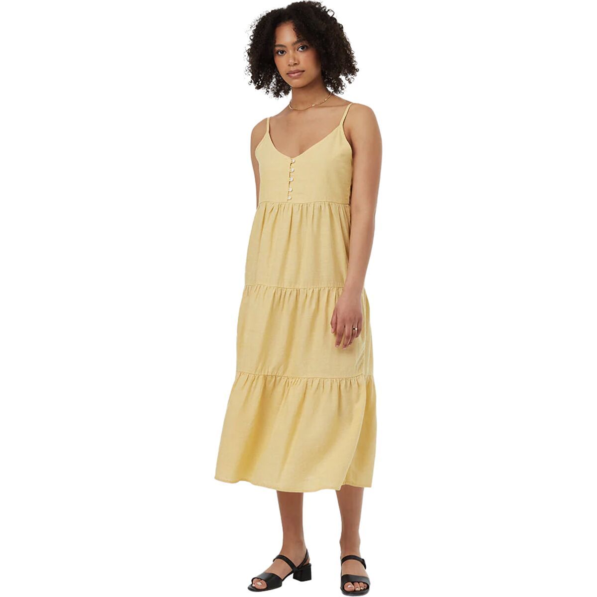 Tentree Hemp Tiered Cami Dress - Women's Yolk Yellow, S