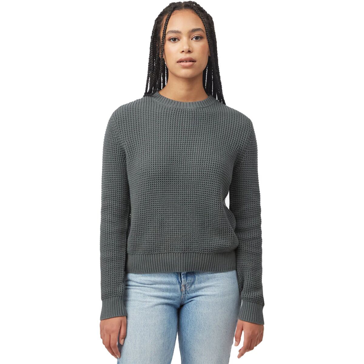 Tentree Highline Crew Sweater - Women's Urban Green, XS