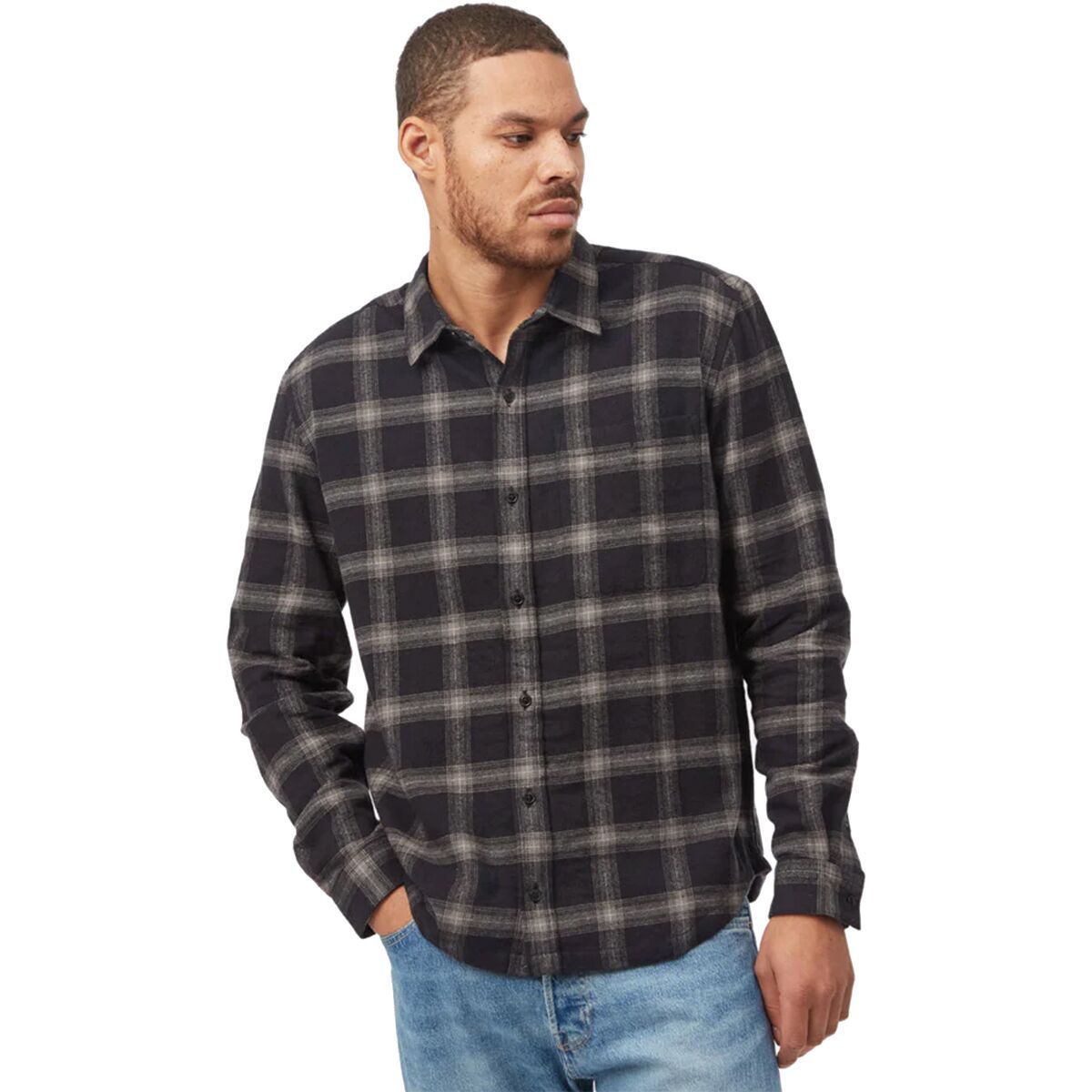 Tentree Kapok Shirt - Men's Meteorite Black/Granite Grey/Zinc, XL