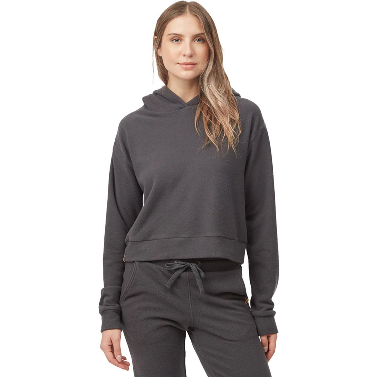 Tentree Luxe Cropped Hoodie - Women's Graphite, L