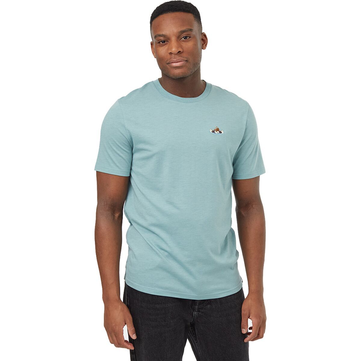 Tentree Sasquatch T-Shirt - Men's Tourmaline Blue Heather/Rubber, M