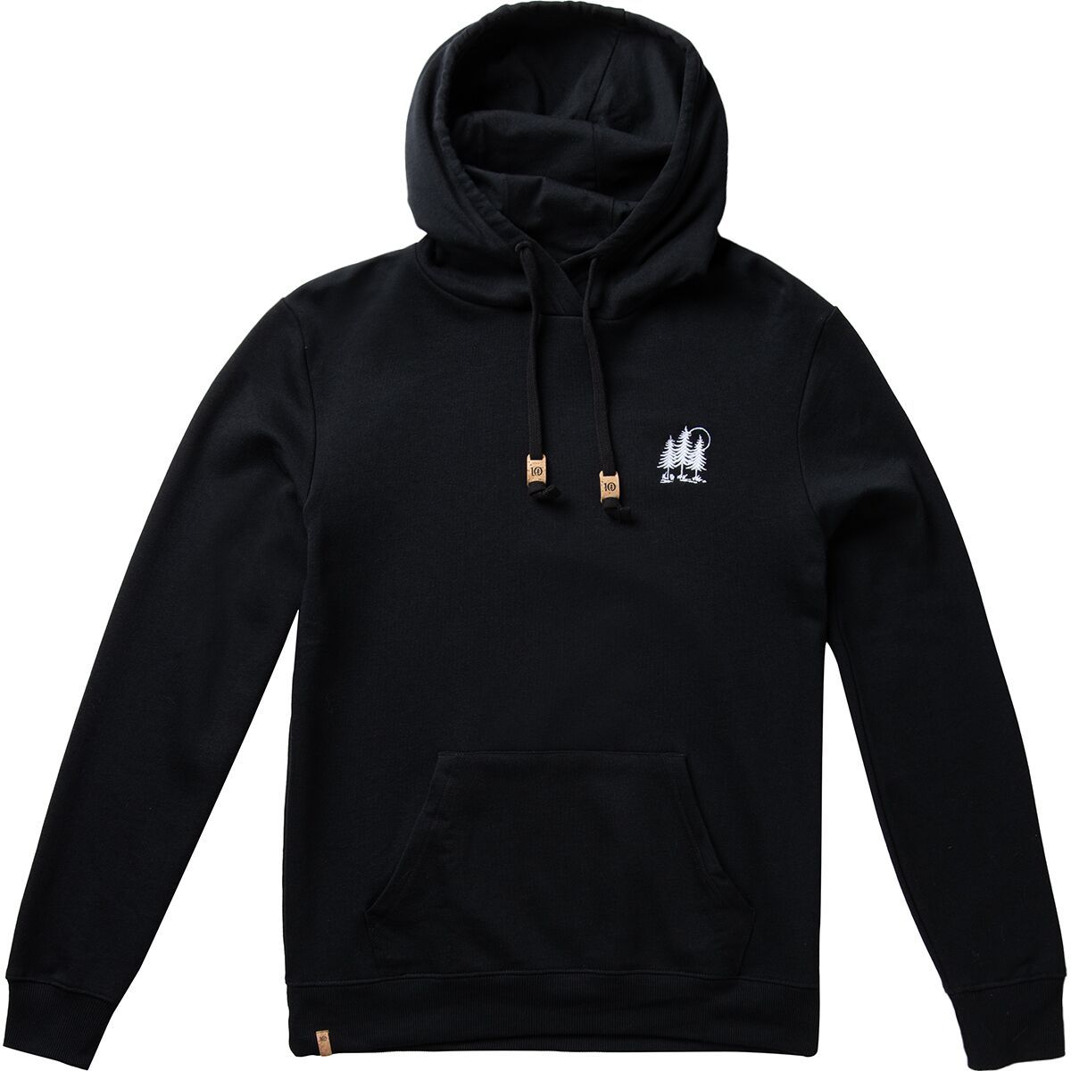 Tentree TreeFleece Golden Forest Hoodie - Men's Meteorite Black/White EMB, L