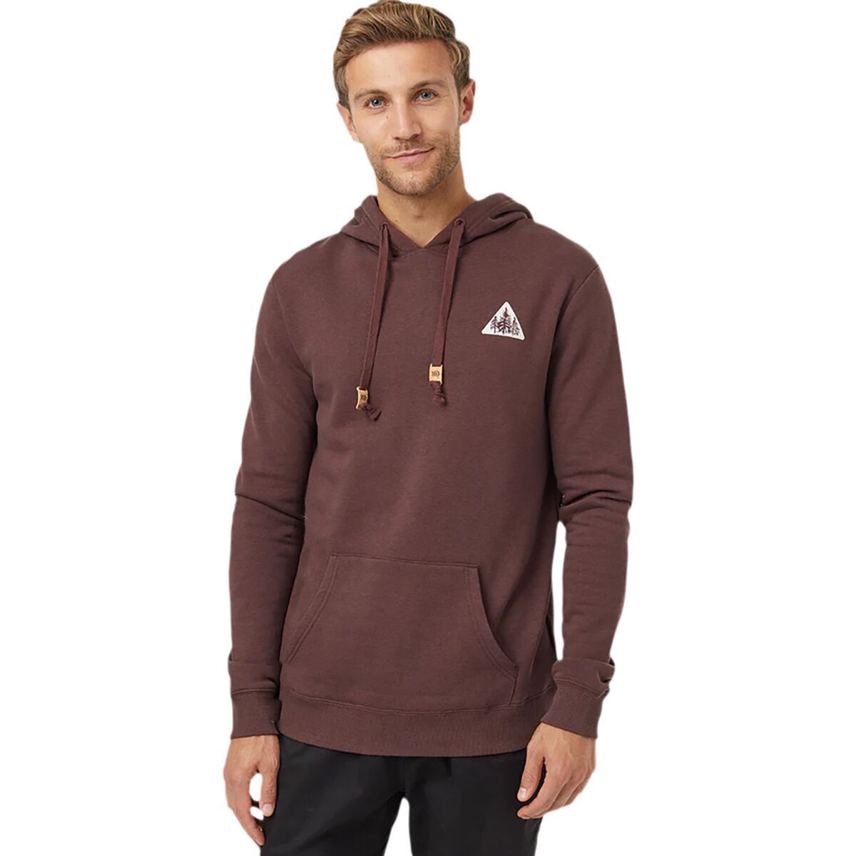 Tentree Pine Trio Hoodie - Men's Deep Mahogany/Silver Cloud Grey, M