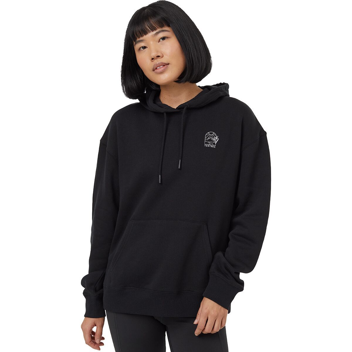 Tentree Scenic Arch Hoodie - Women's Meteorite Black/Vintage White, L