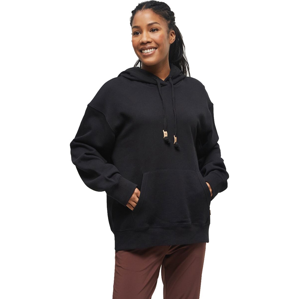 Tentree TreeFleece Relaxed Hoodie - Women's Meteorite Black, XS