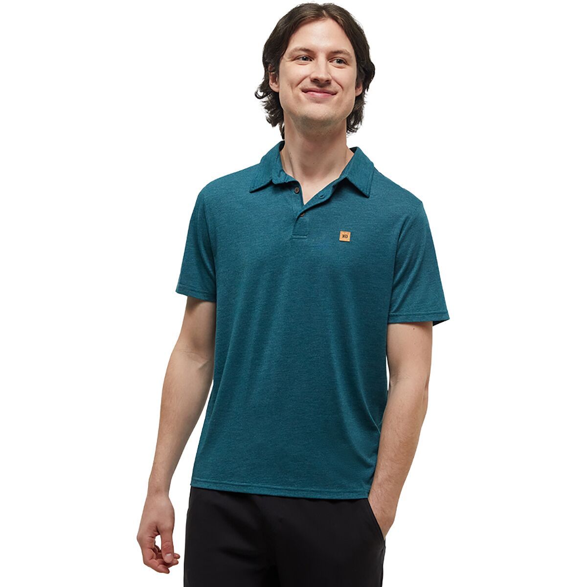 Image of Tentree Astir Polo Shirt - Men's Jasper Heather, M
