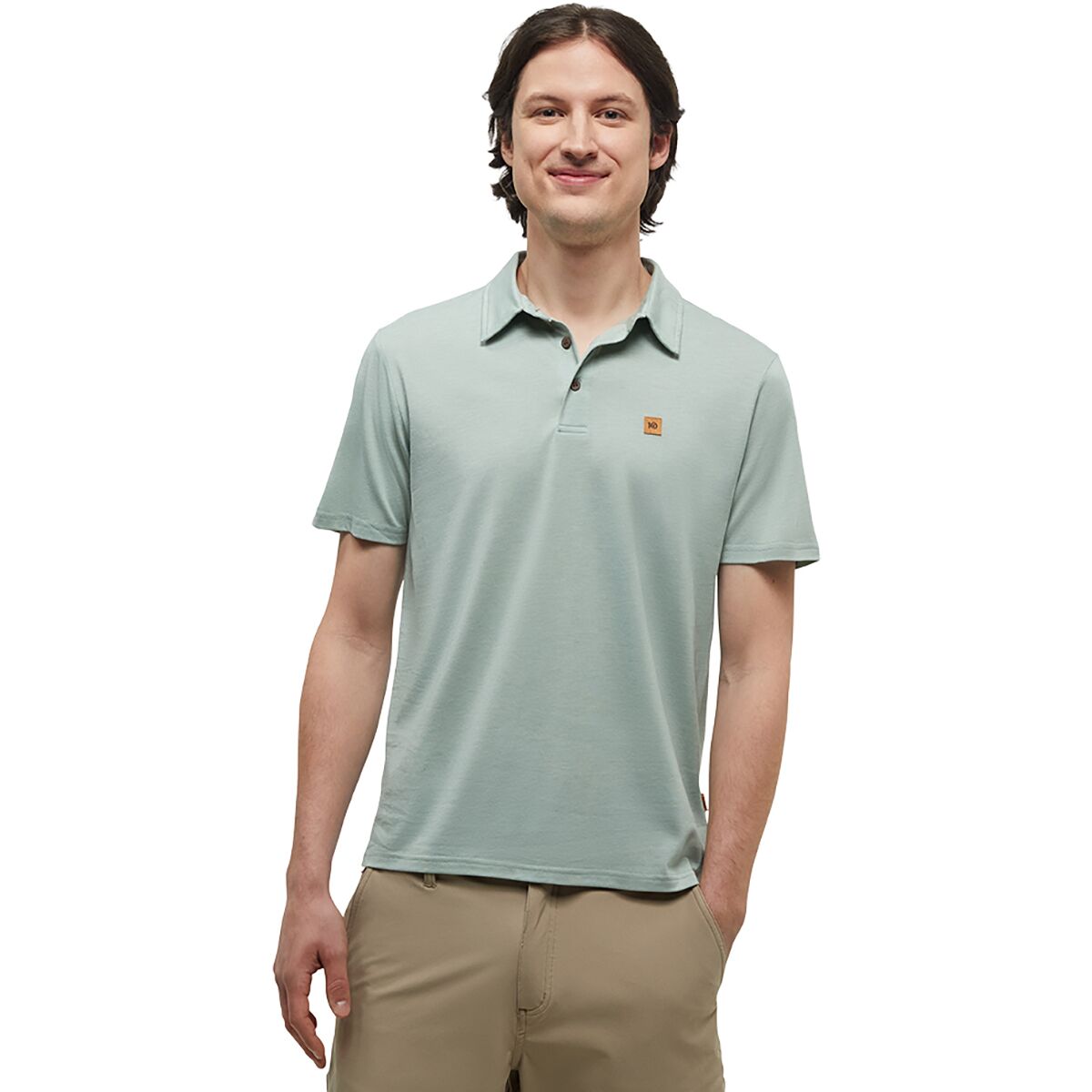 Image of Tentree Astir Polo Shirt - Men's Oasis Heather, L