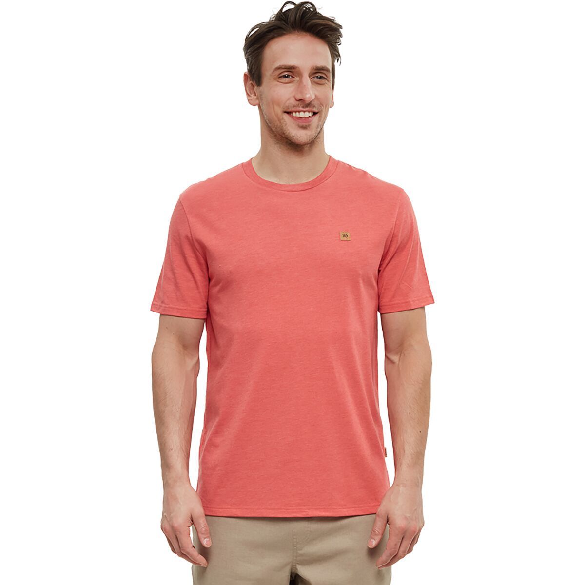 Image of Tentree Baker T-Shirt - Men's Deep Coral Heather, L
