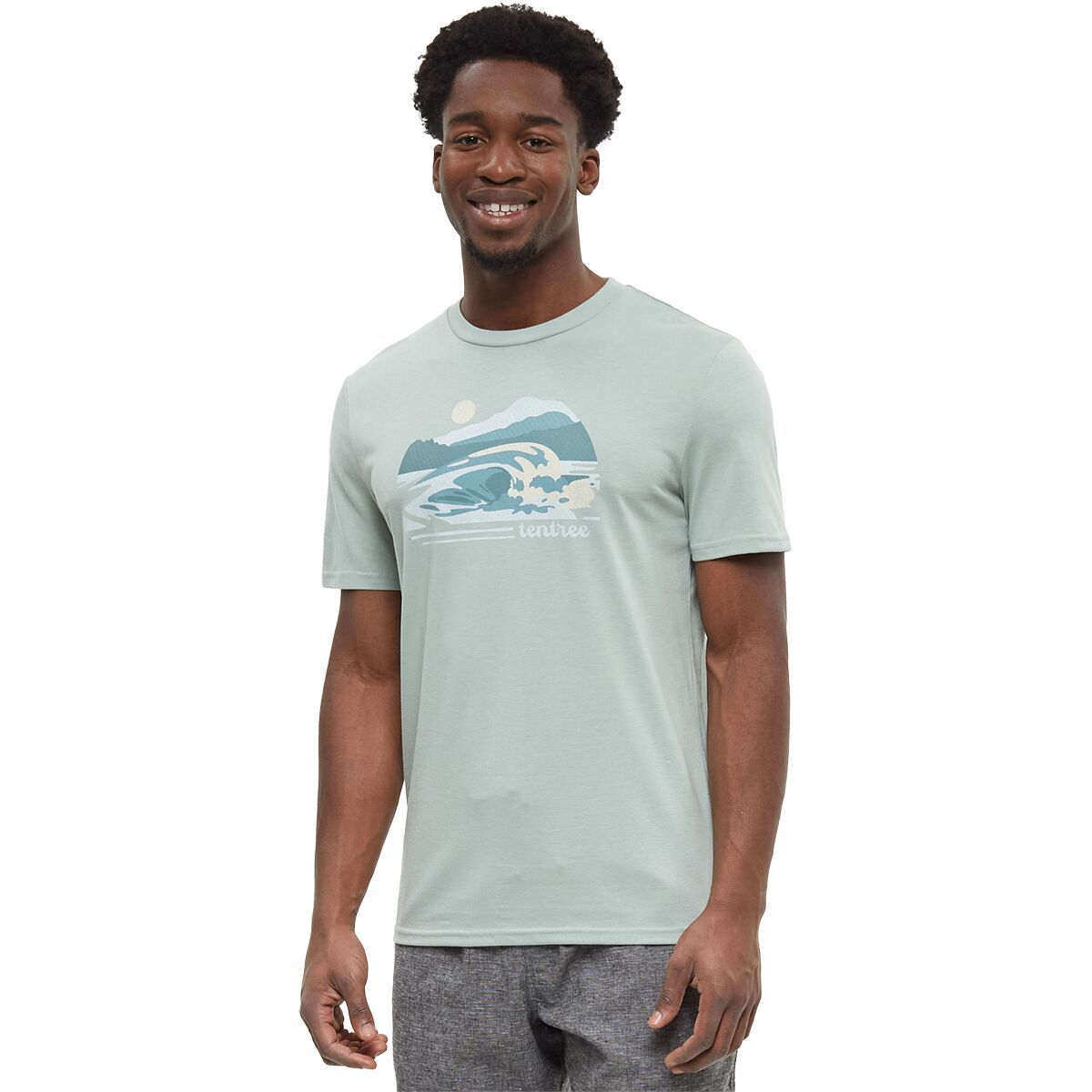 Image of Tentree Breaker T-Shirt - Men's Oasis/Arctic, L