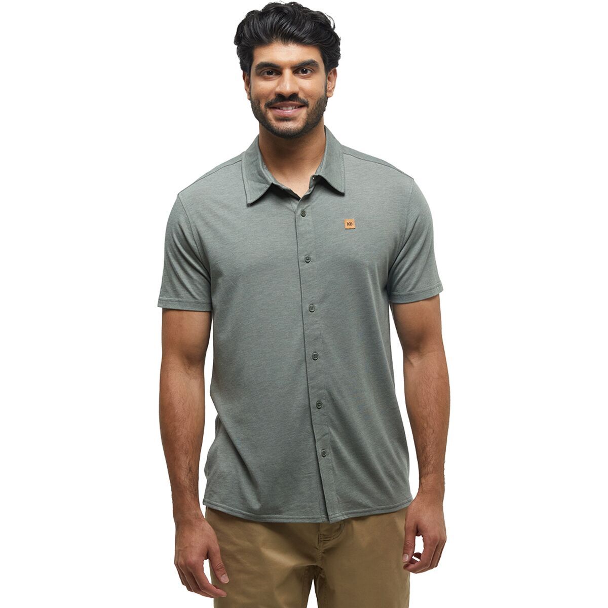 Image of Tentree Hawthorn Shirt - Men's Agave Green Heather, L
